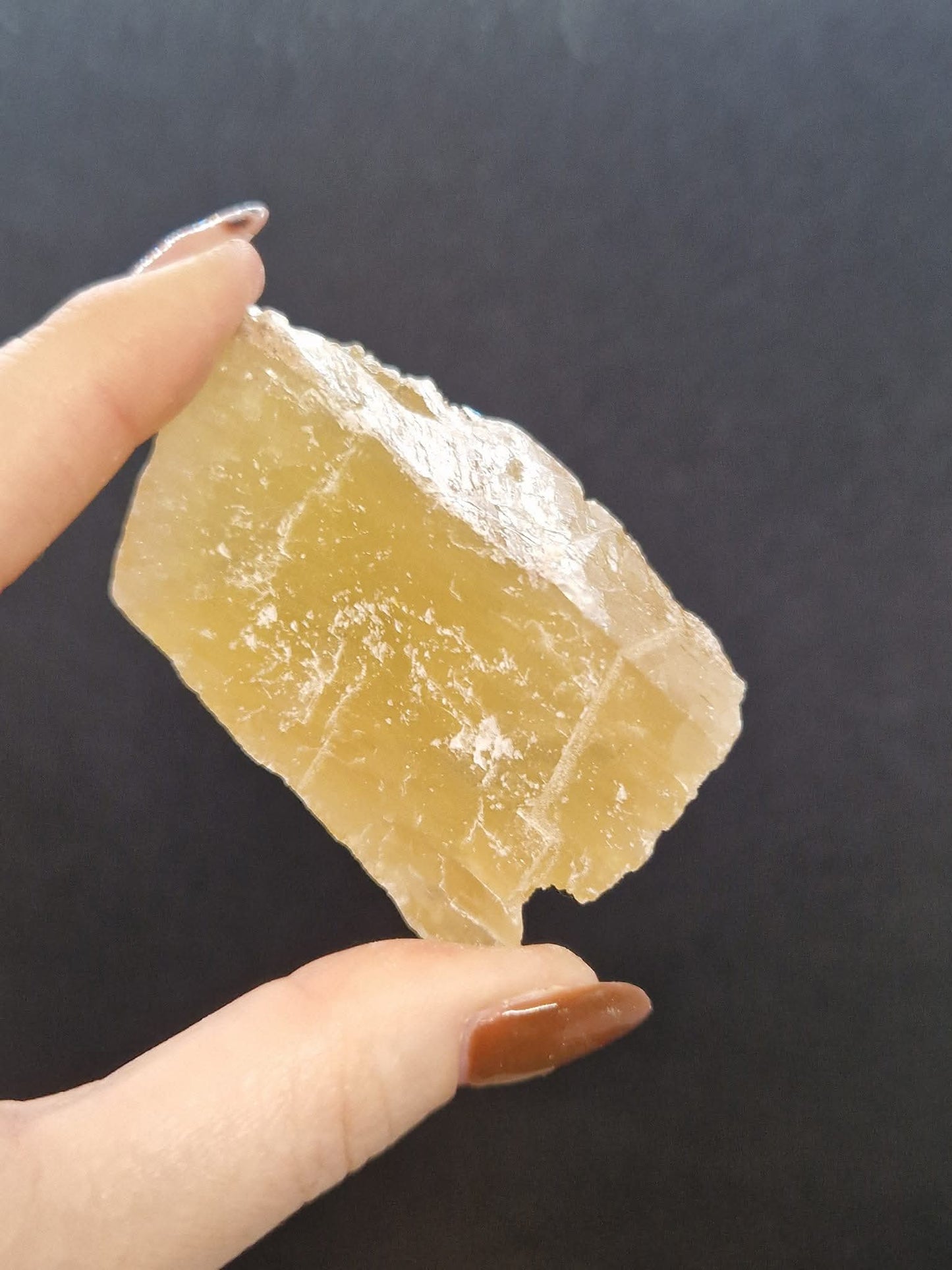 Calcite miel brute