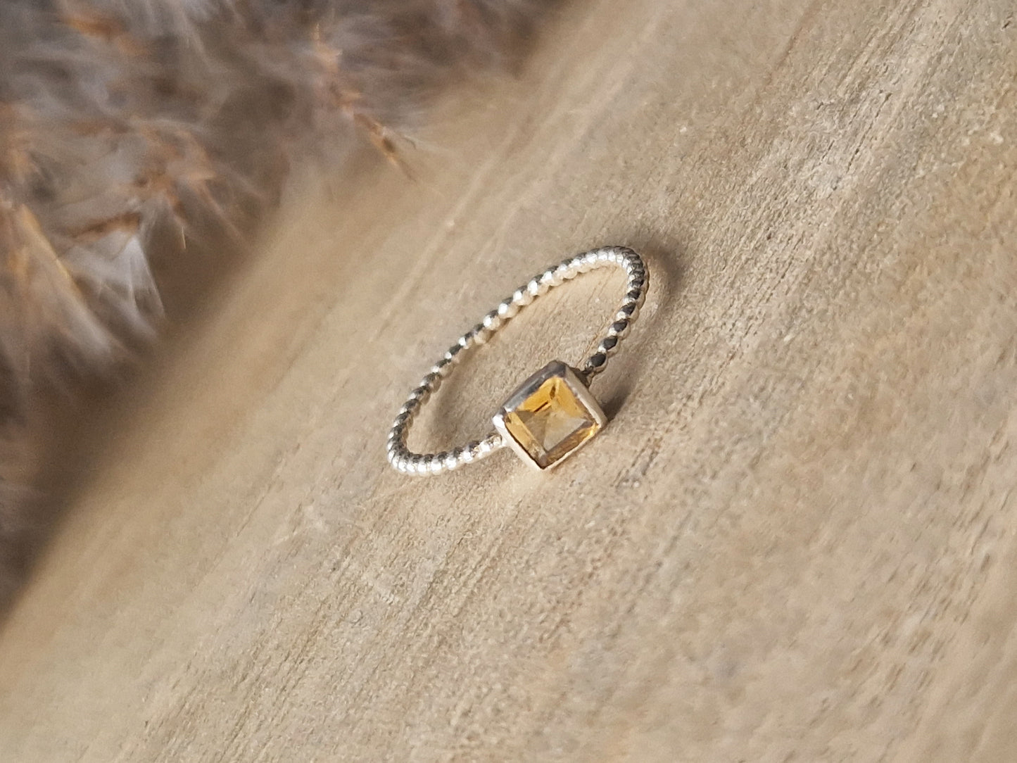 Bague Citrine Argent