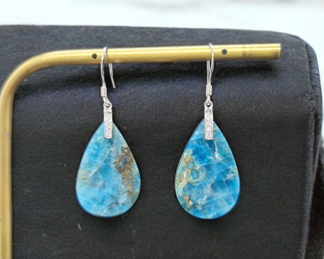 Boucles d'oreilles Apatite