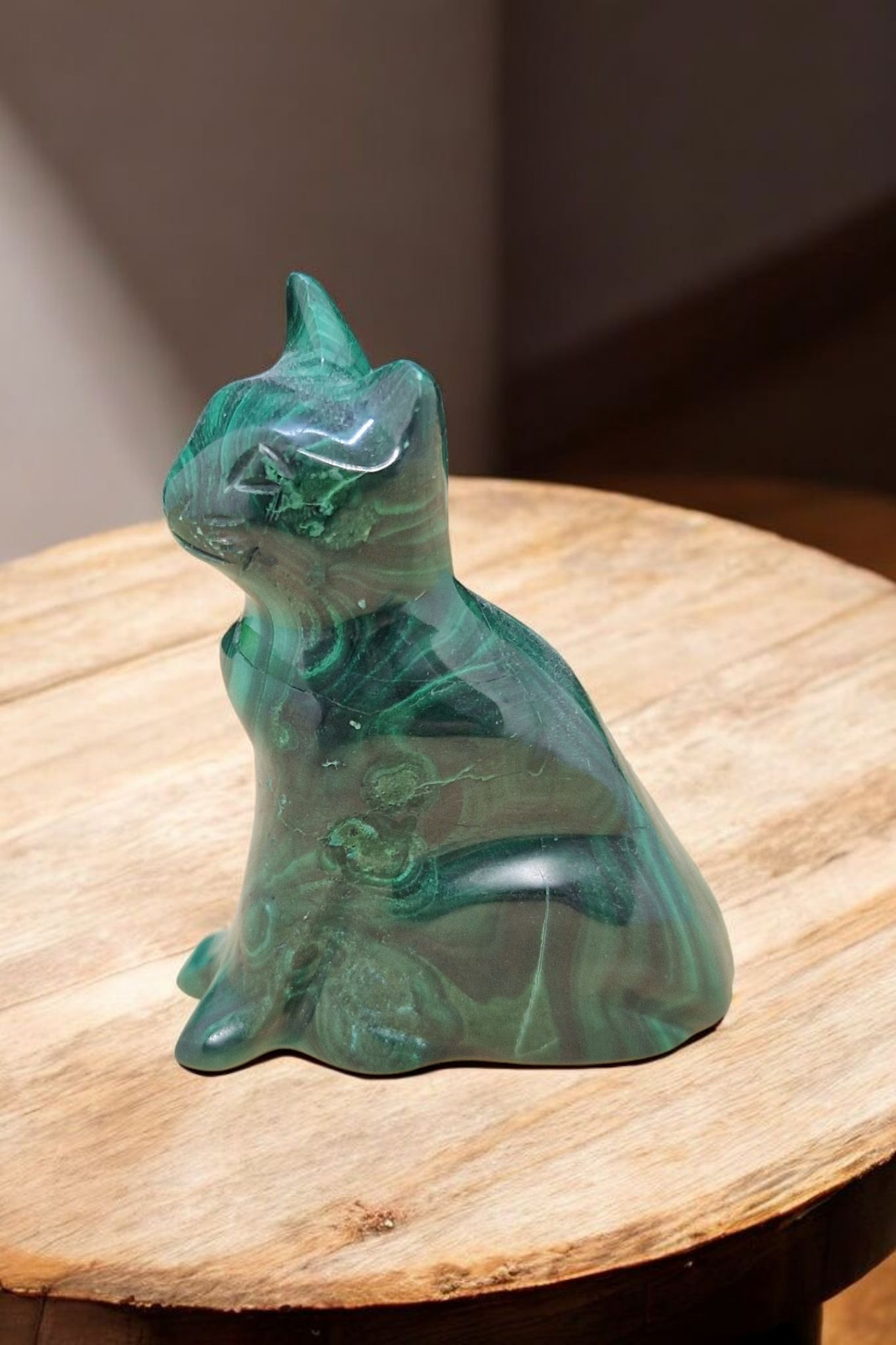 Chat en Malachite