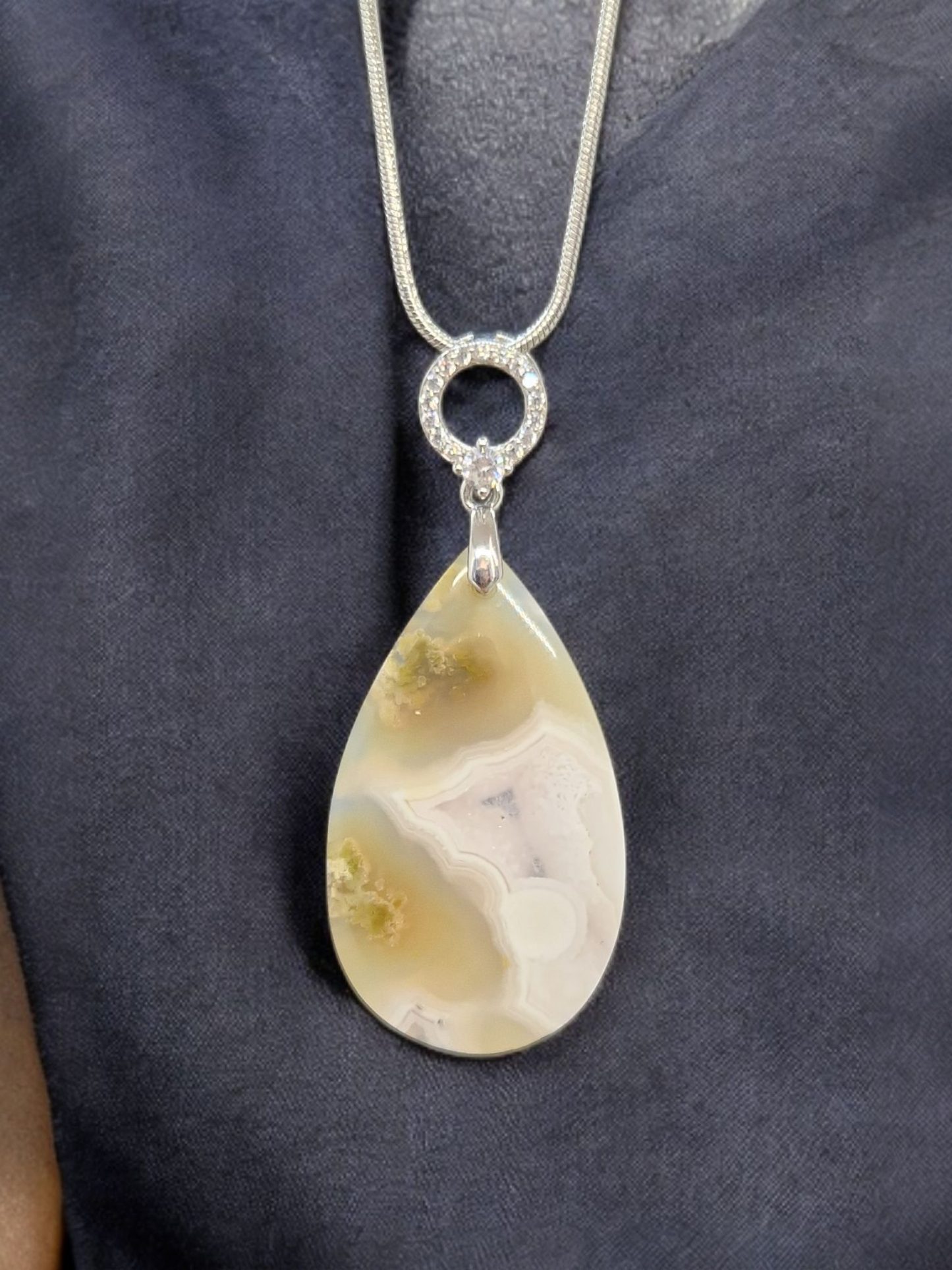 Pendentif Agate mousse