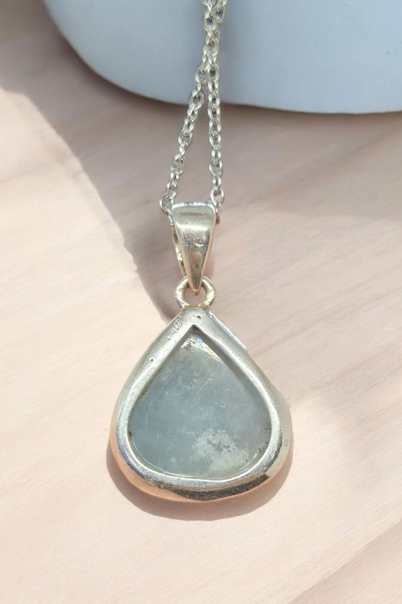 Pendentif Aigue Marine sertie Argent