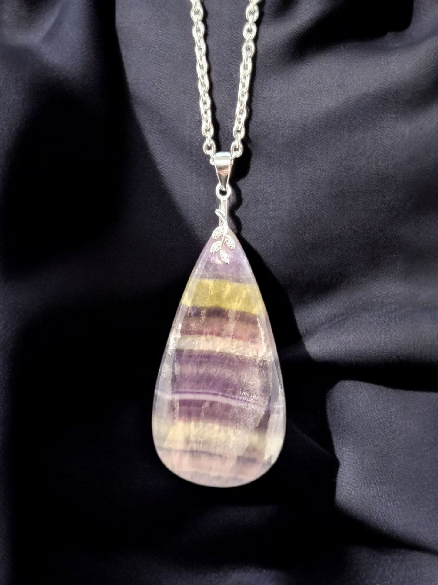 Pendentif Fluorite multicolore