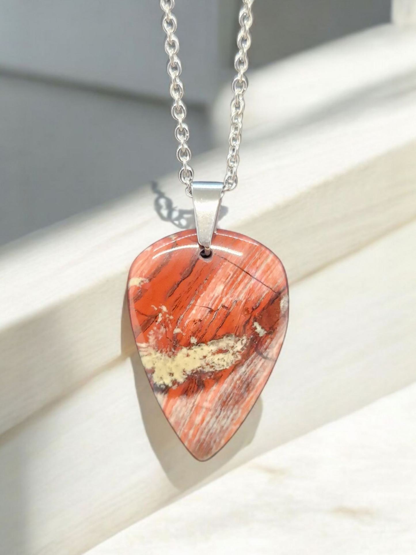 Pendentif Jaspe rouge