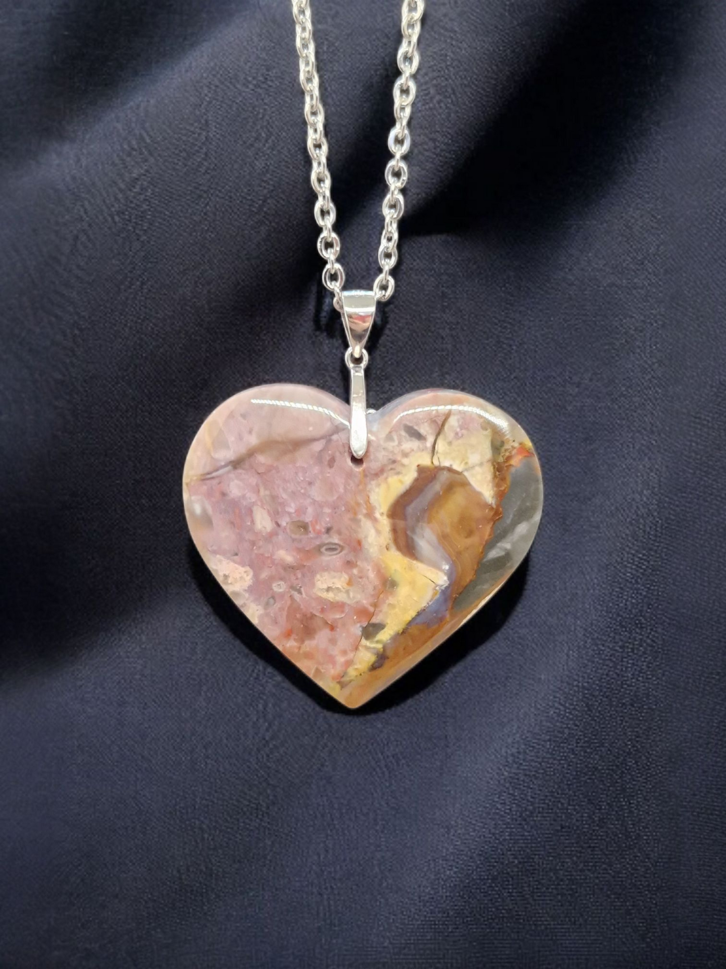 Pendentif Jaspe & Calcédoine