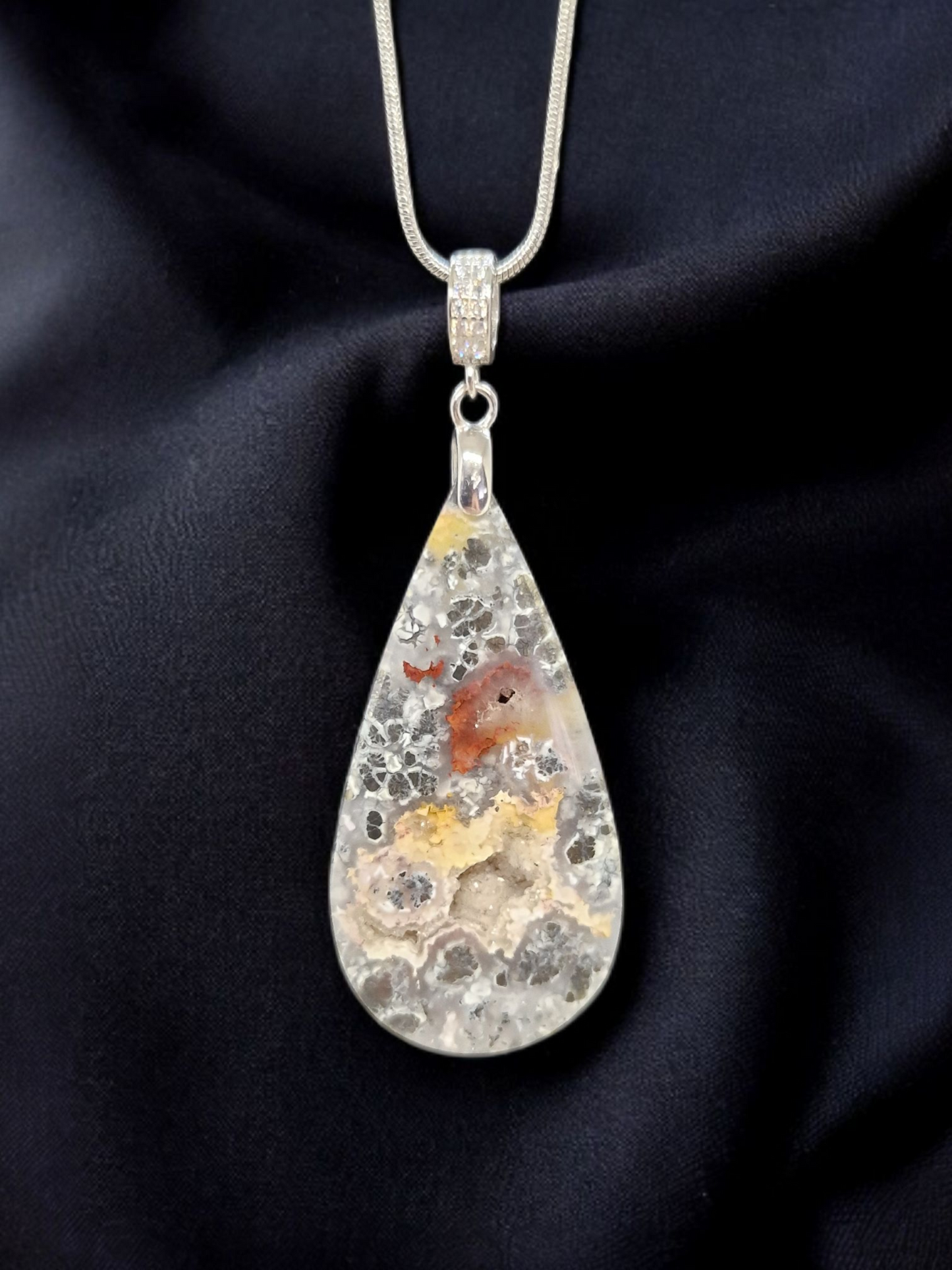 Pendentif Marcassite druzy