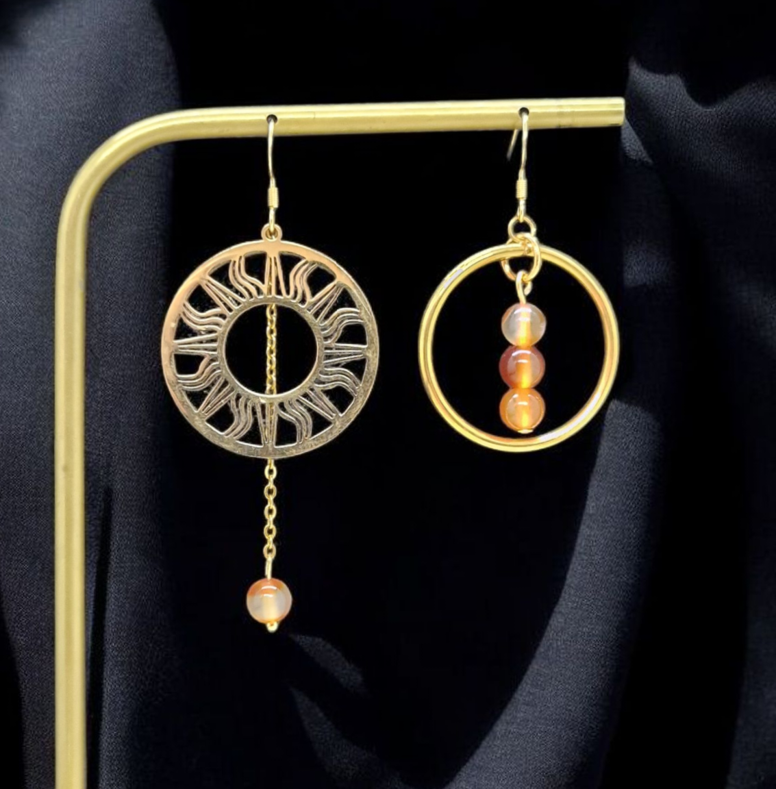 Les Solaires version dorée (pierre au choix)