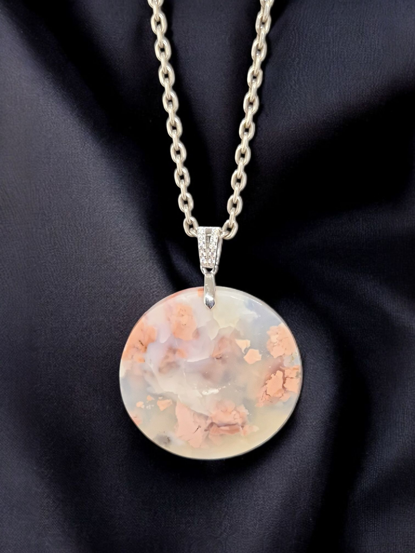 Pendentif Agate candy coton