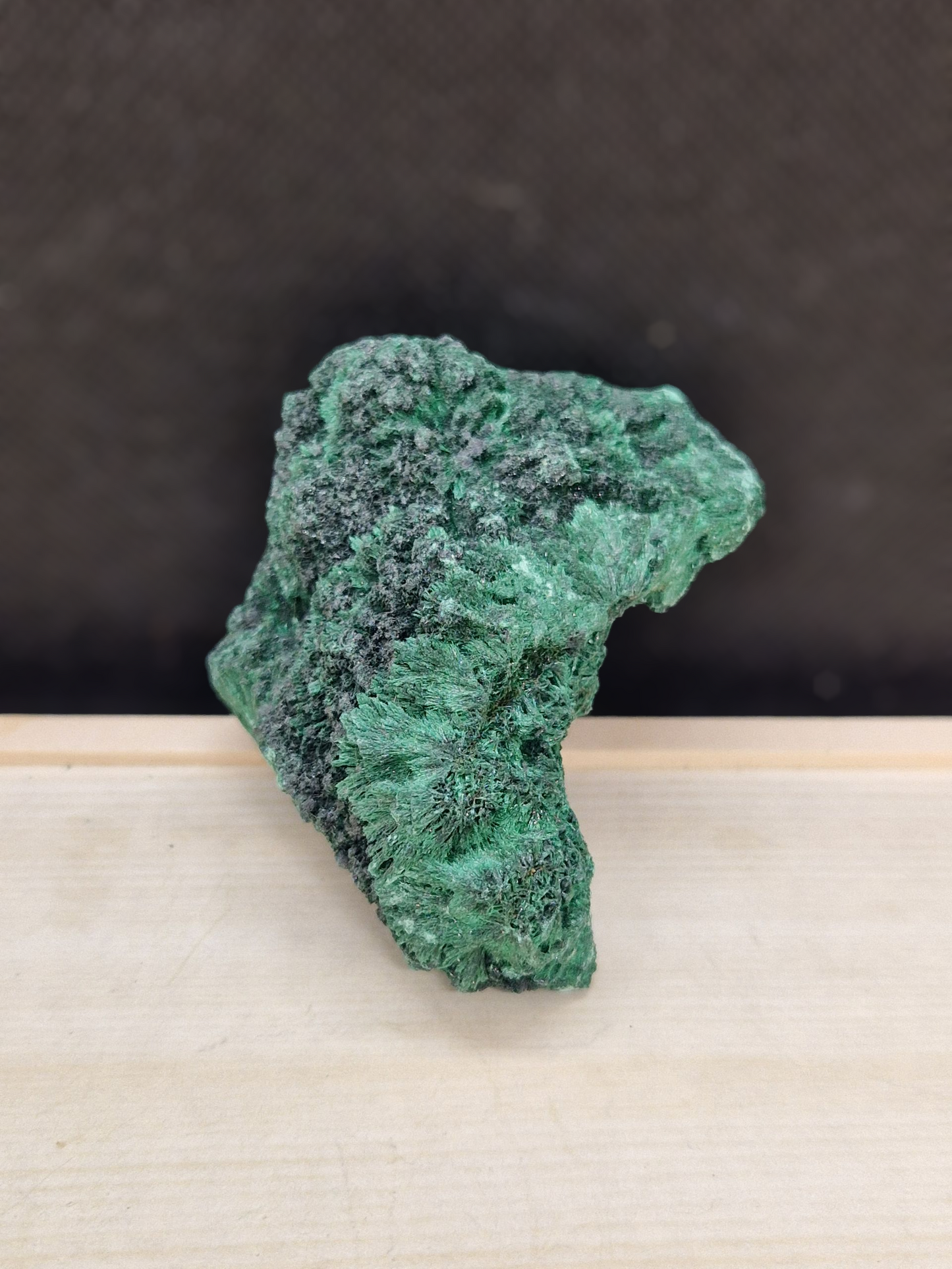Malachite fibreuse brute