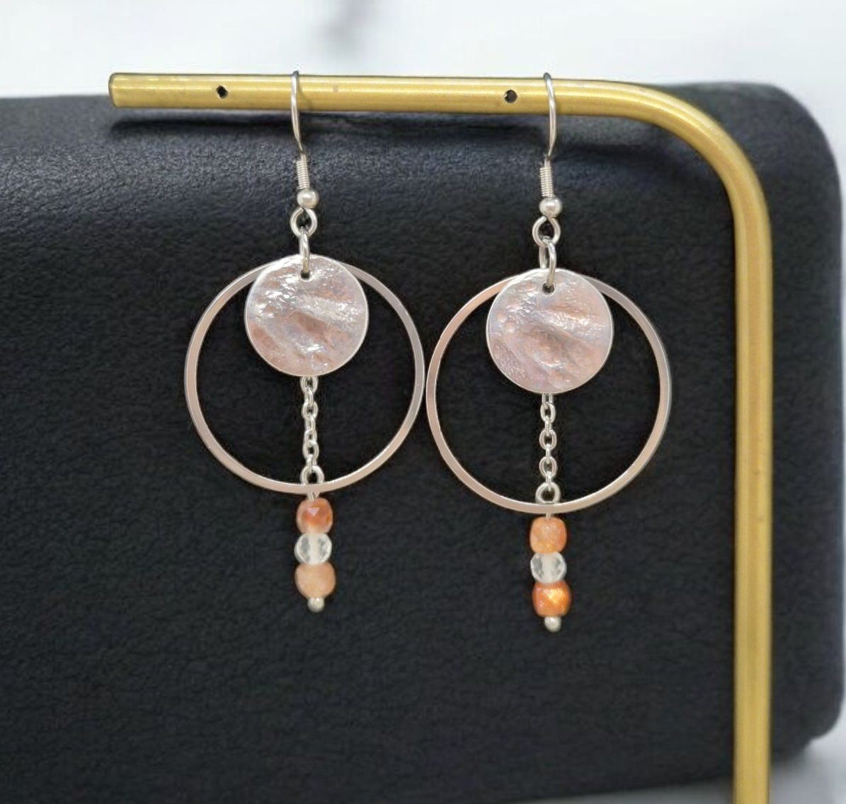 Boucles d'oreilles Pierre de soleil