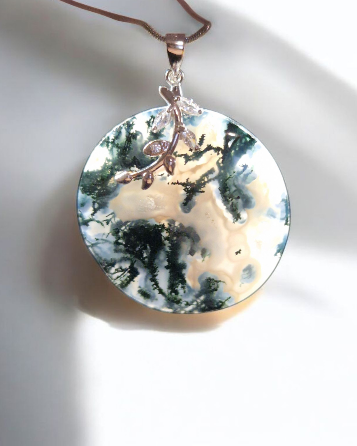 Pendentif Agate mousse
