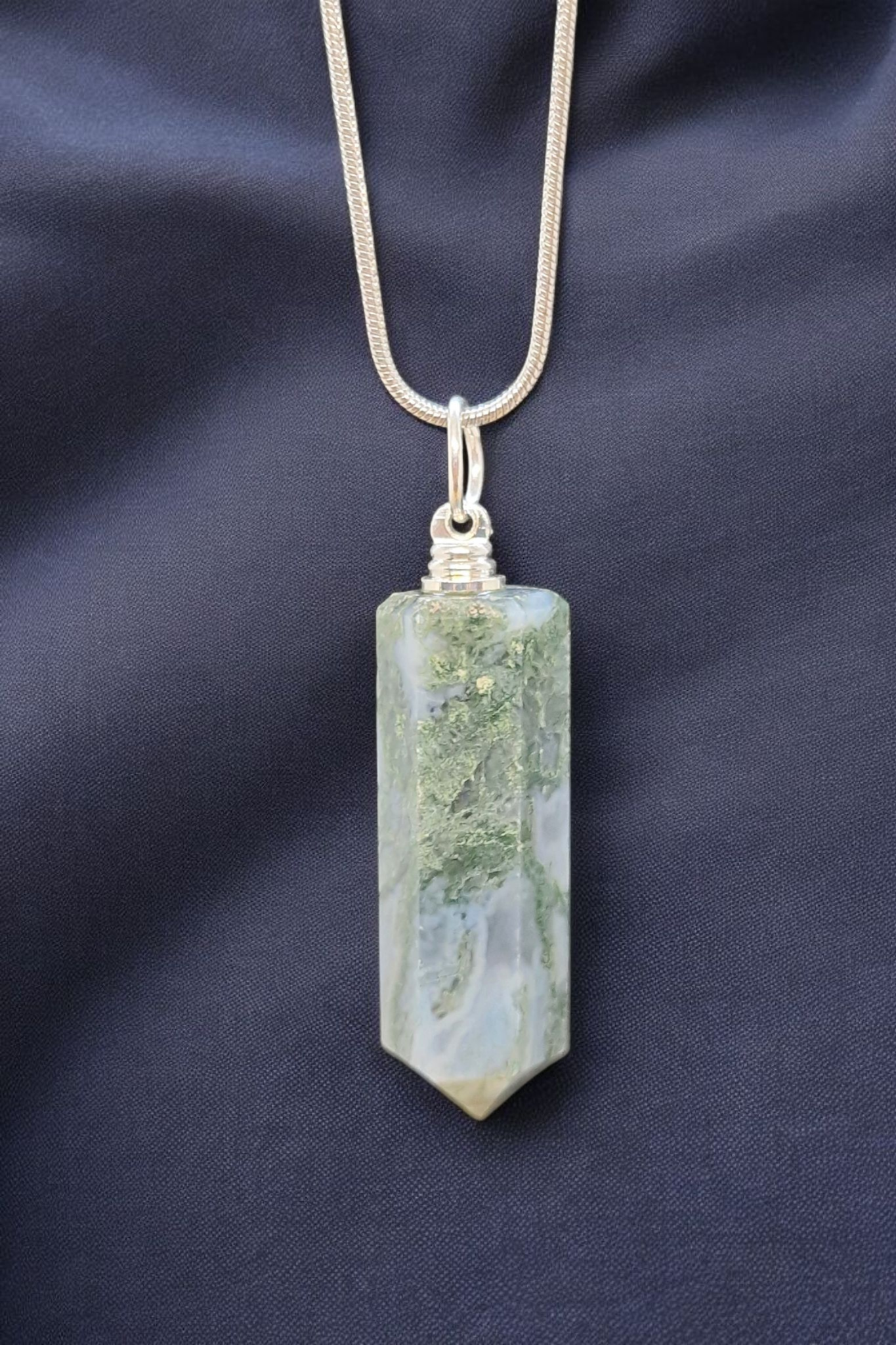 Pendentifs pointe Agate mousse