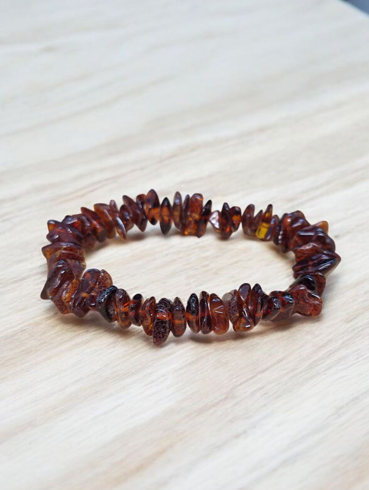Bracelet baroque Ambre cognac