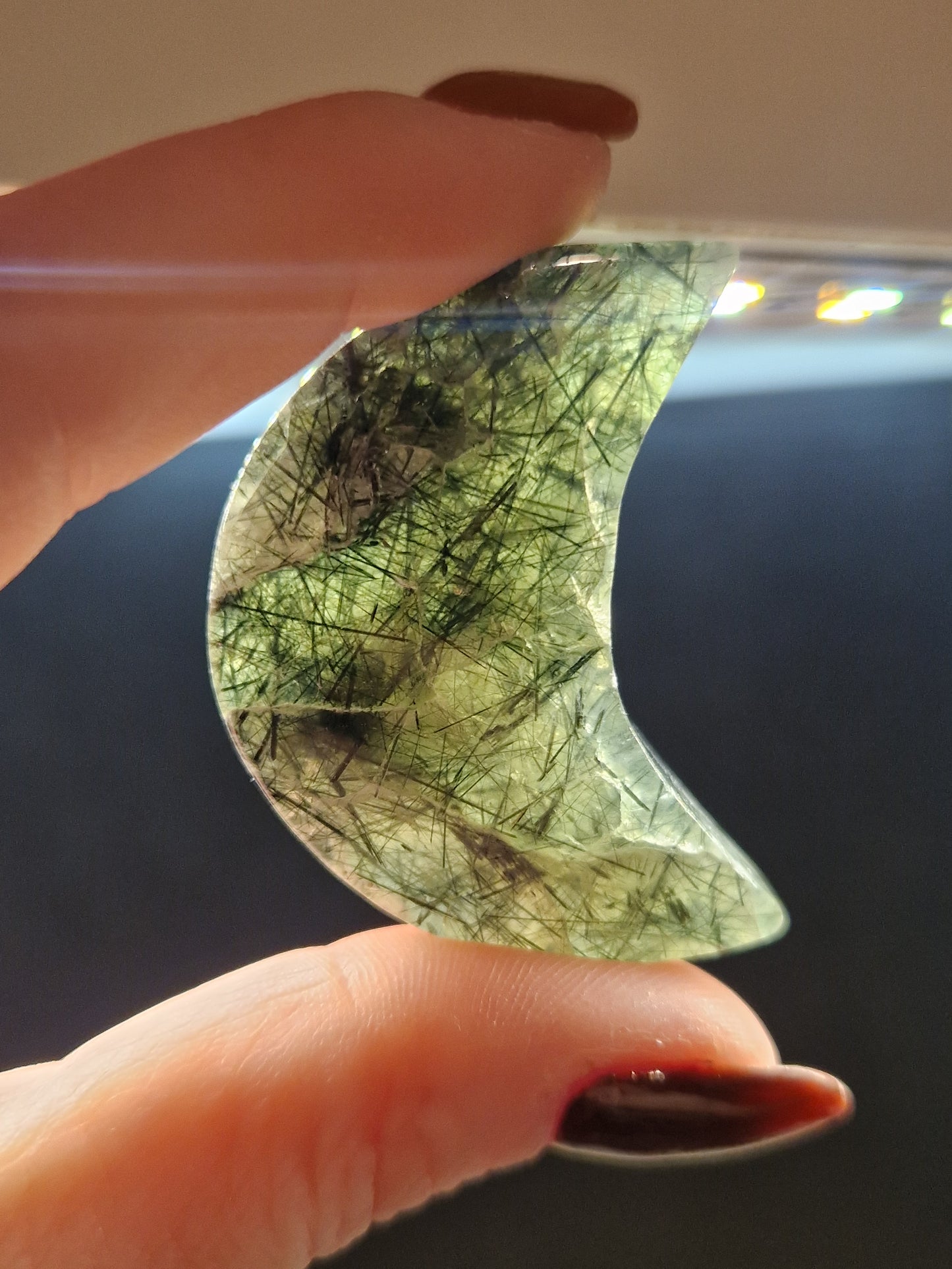 Lune en Prehnite