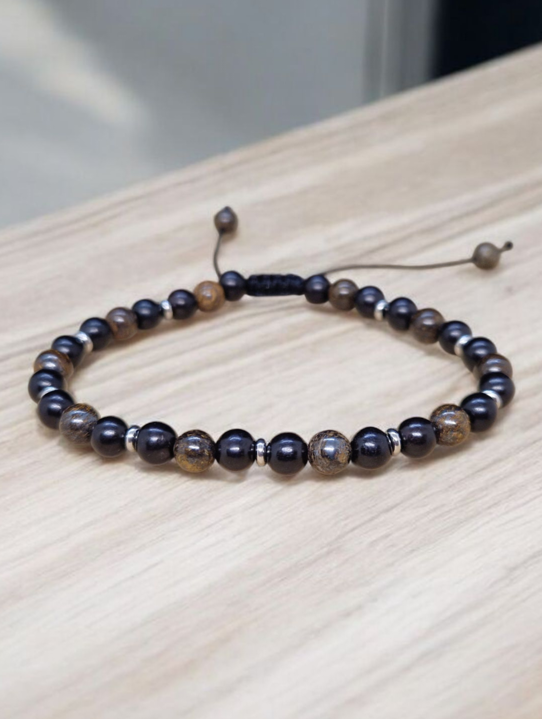Bracelet Ébène & Bronzite 6mm