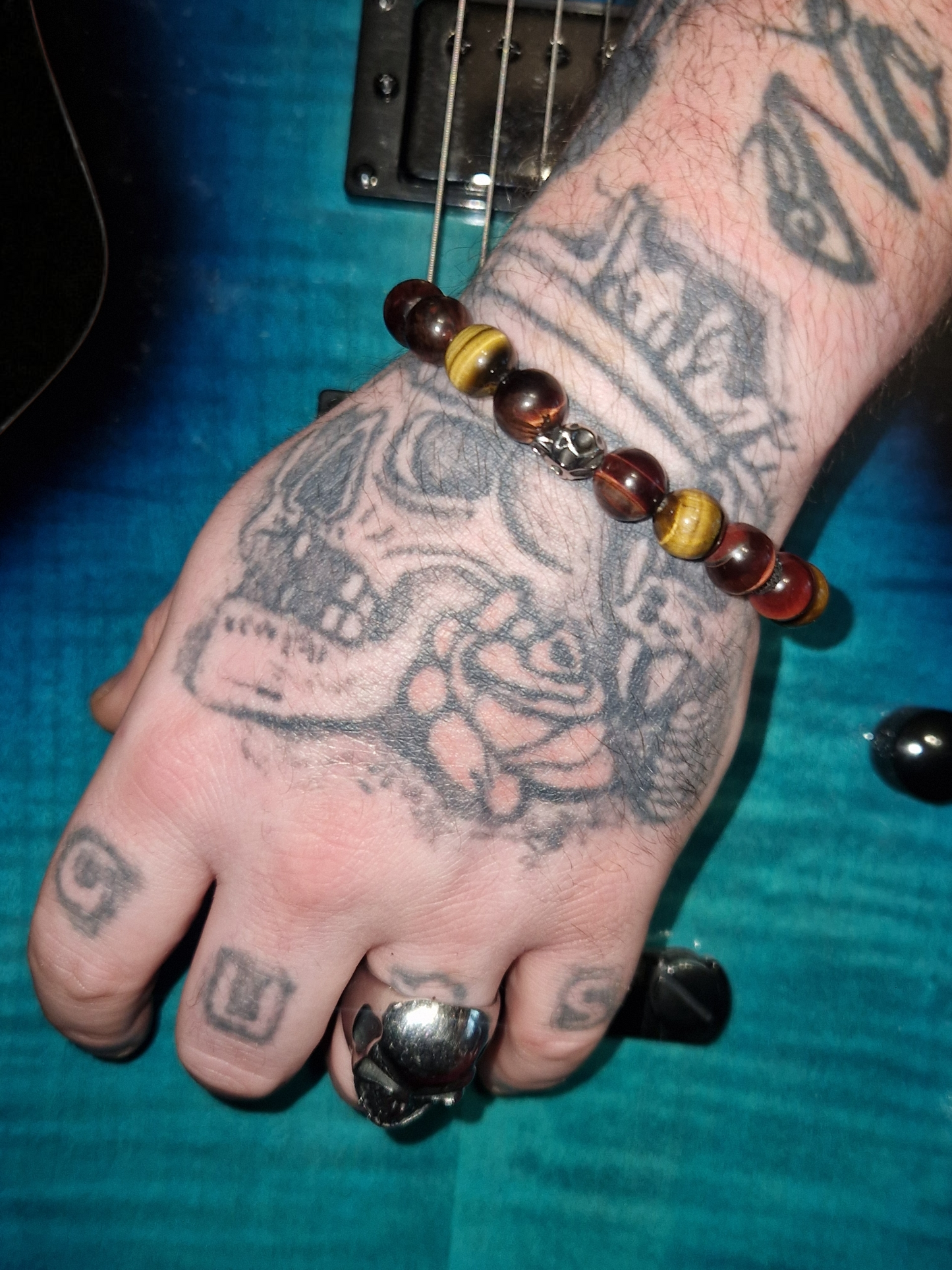 Bracelet Oeil de taureau & Oeil de tigre