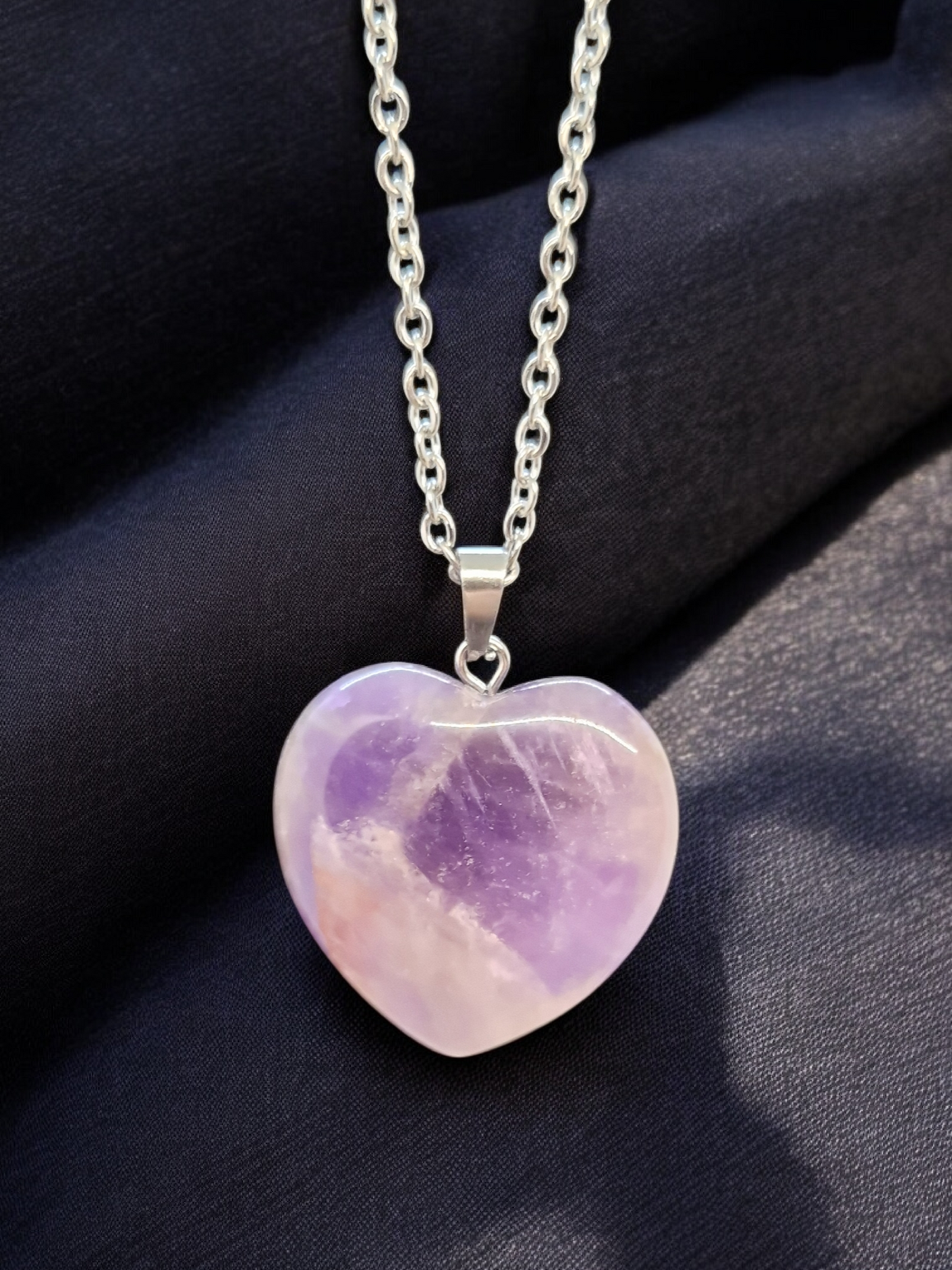 Pendentif Améthyste cœur