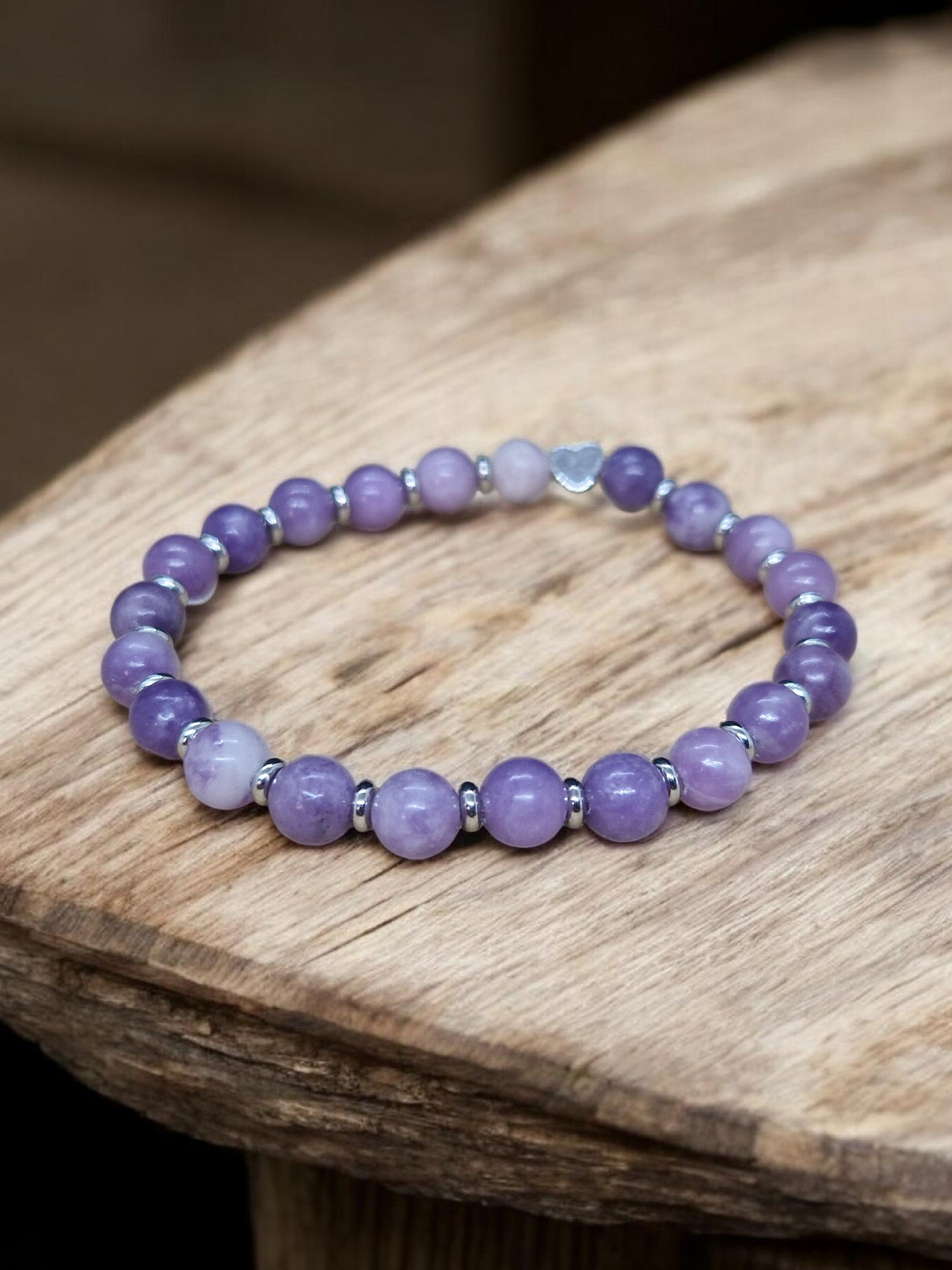 Bracelet Lépidolite 6mm