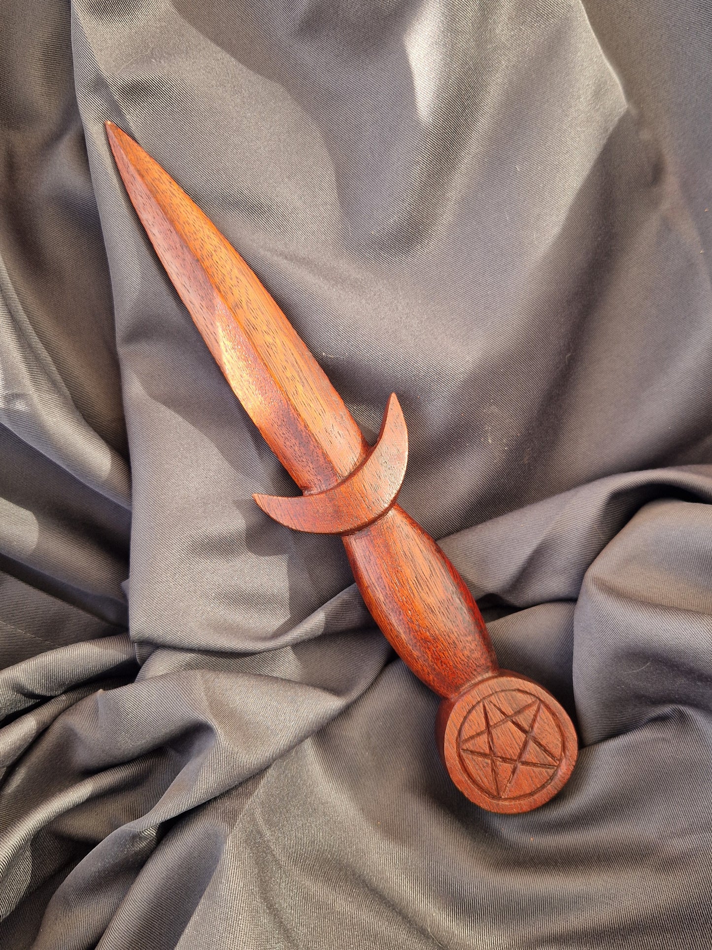 Athamé bois Pentagramme