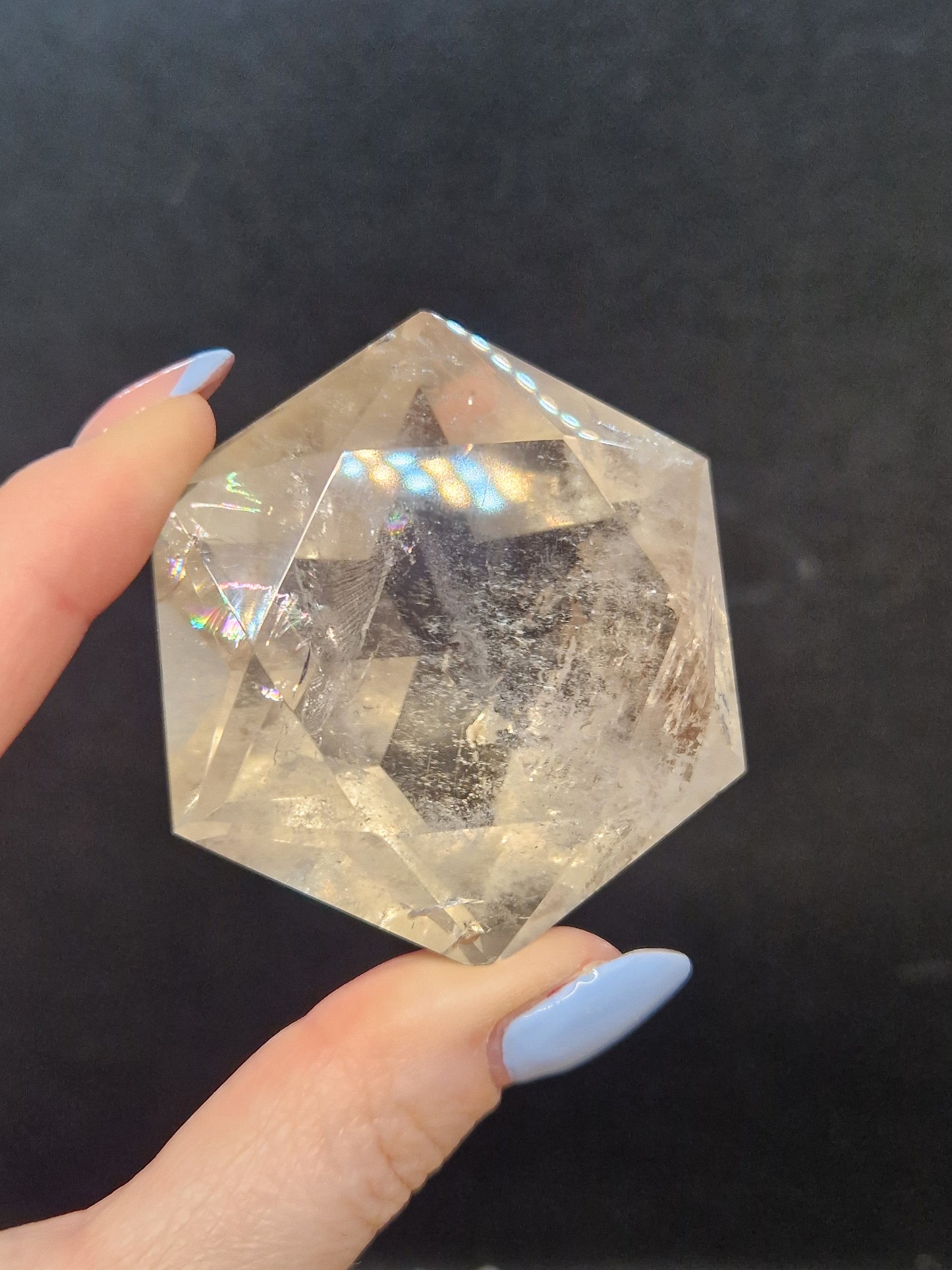 Diamant sculpté en Cristal de roche