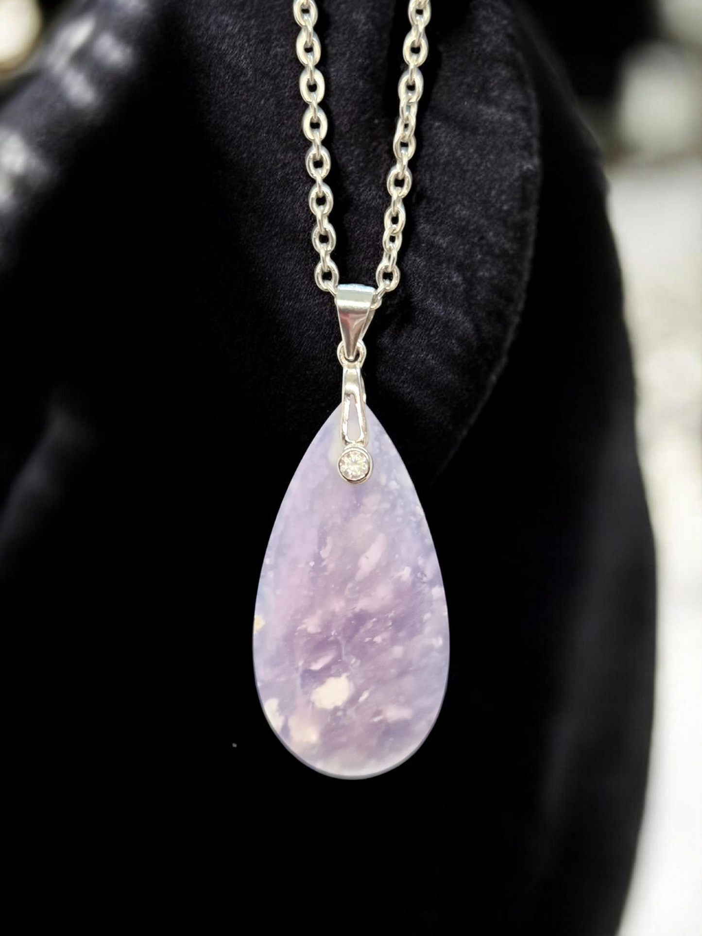 Pendentif Calcédoine violette