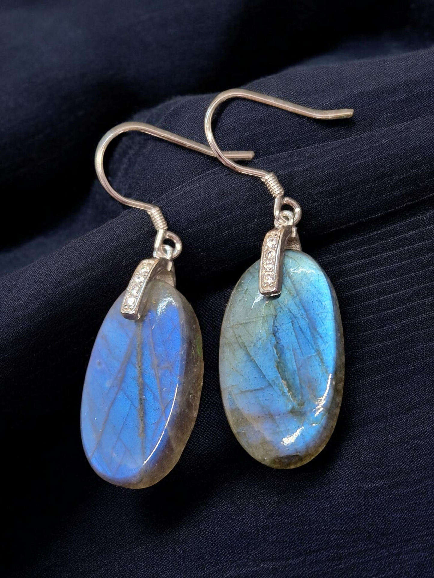 Boucles d'oreilles Labradorite Argent