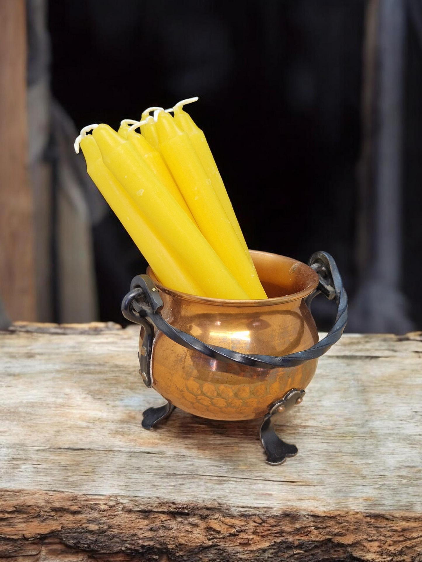 Bougies rituelles jaunes