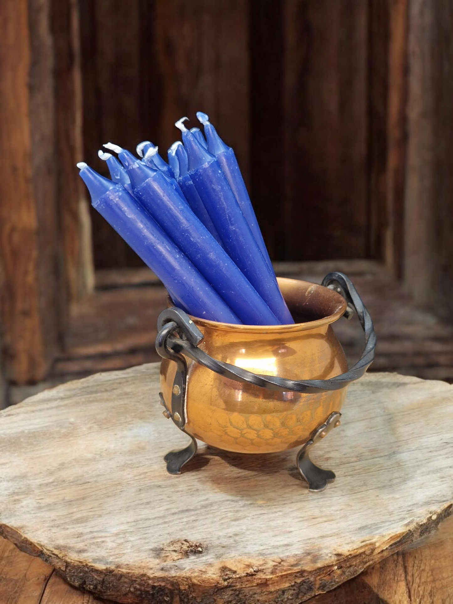 Bougies rituelles bleues