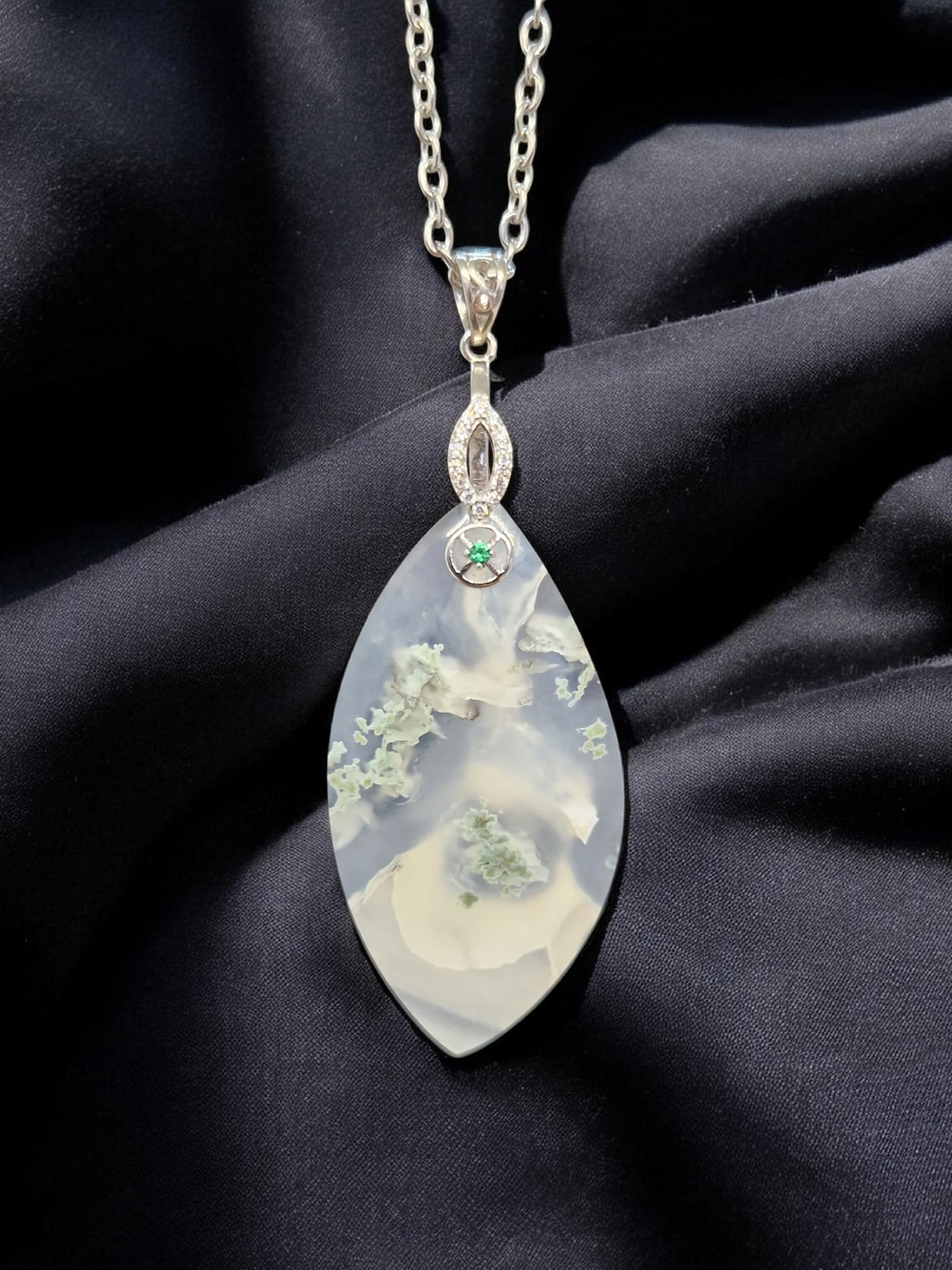 Pendentif Agate mousse