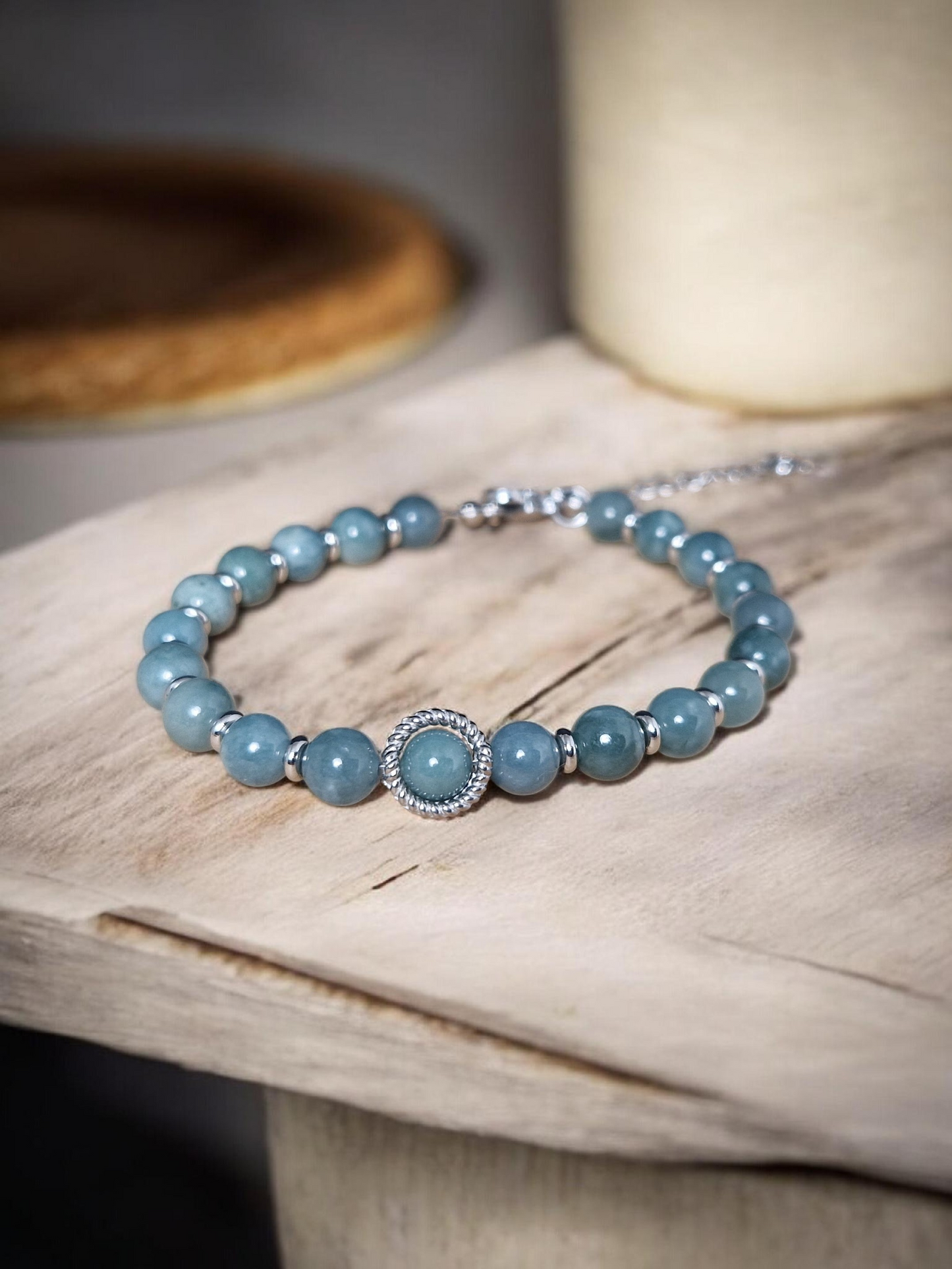Bracelet Jade réglable 6mm