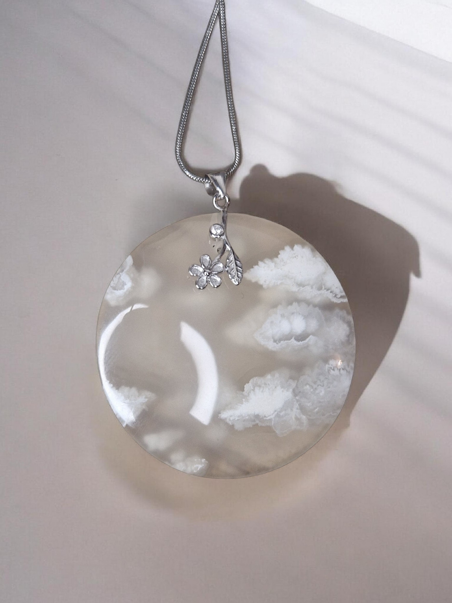 Pendentif Agate plume