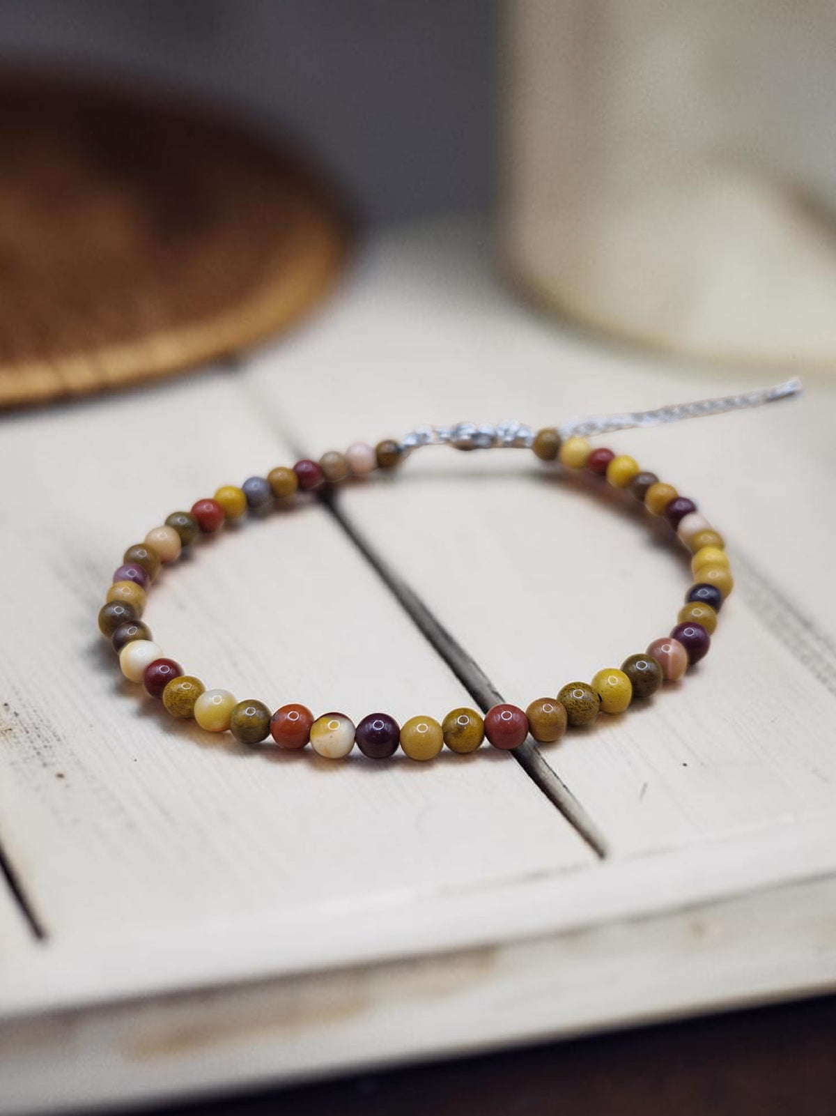 Bracelet de cheville Jaspe Mokaite