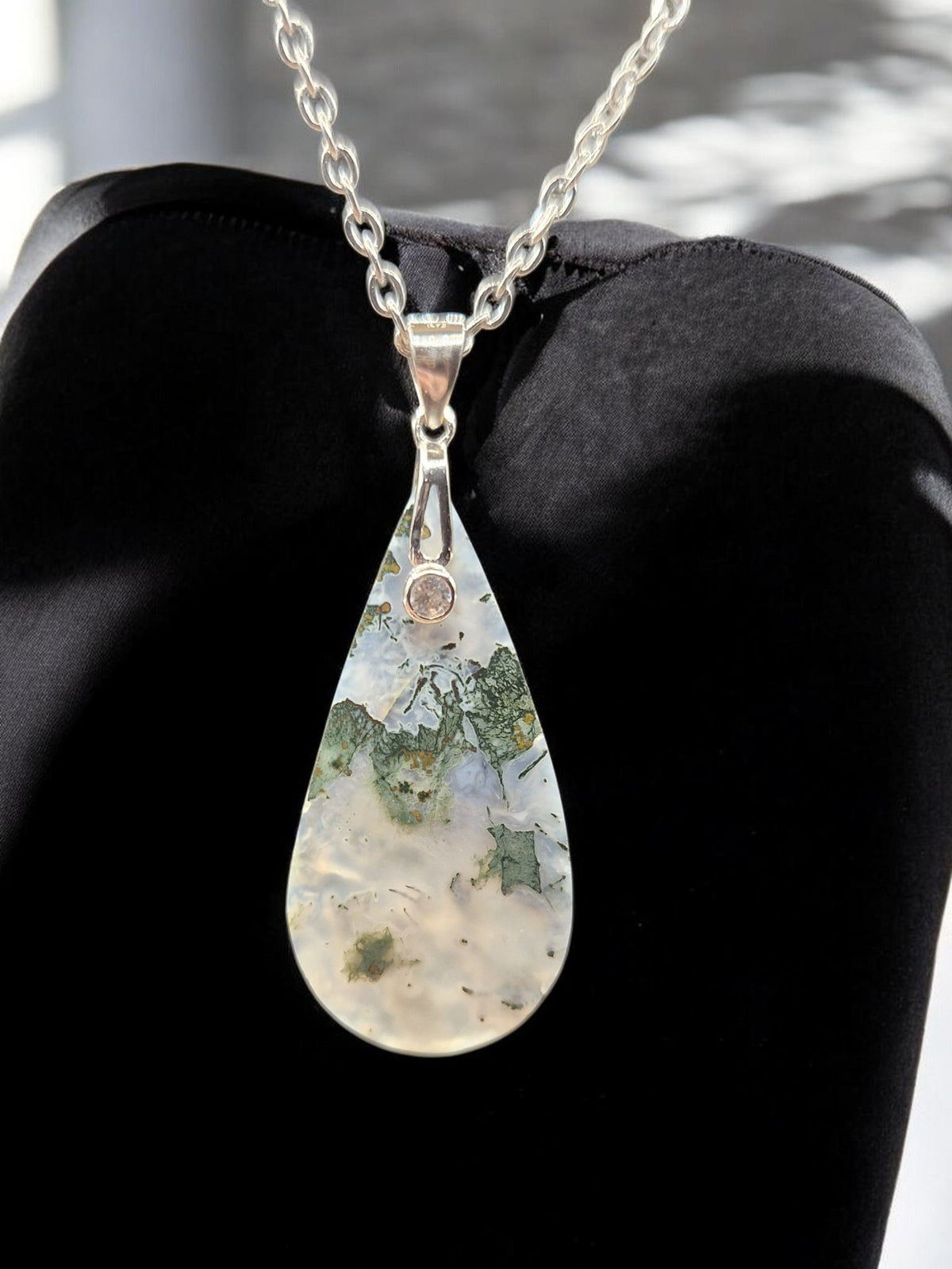 Pendentif Agate mousse