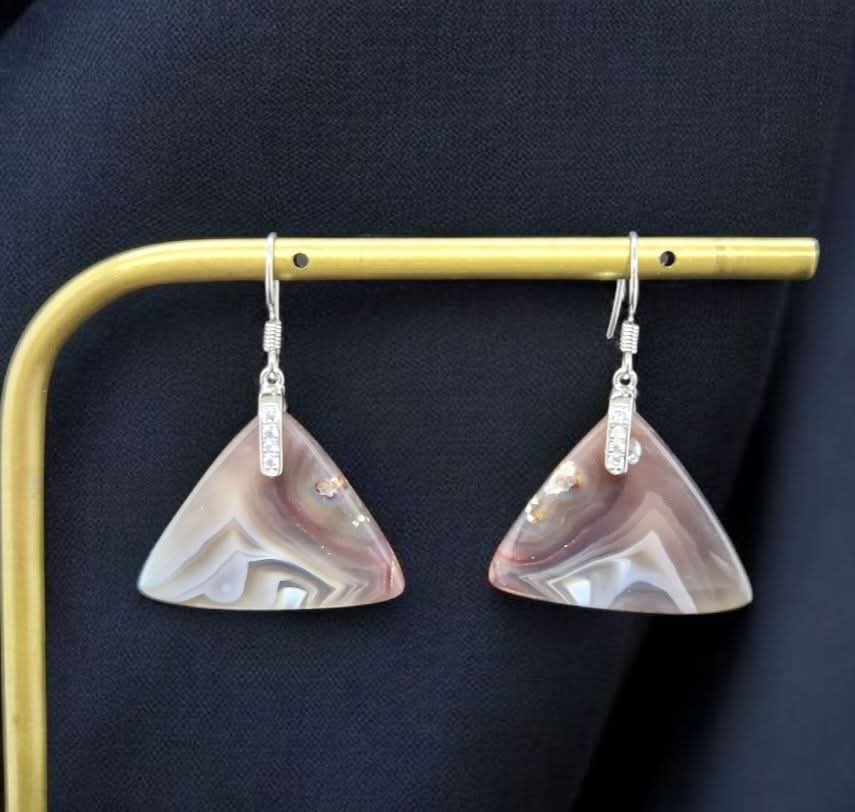 Boucles d'oreilles Agate Botswana