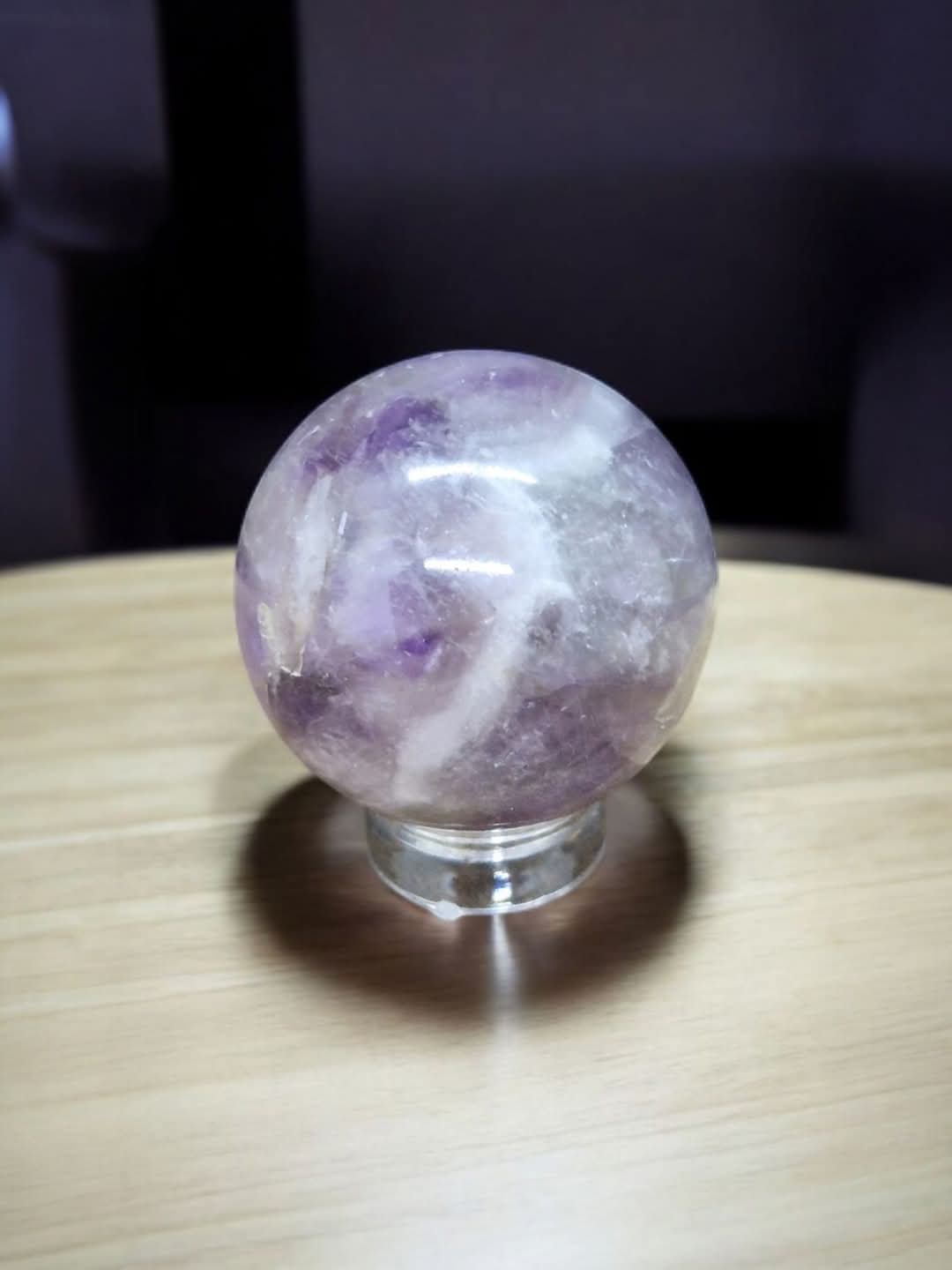 Petite Sphère en Améthyste chevron