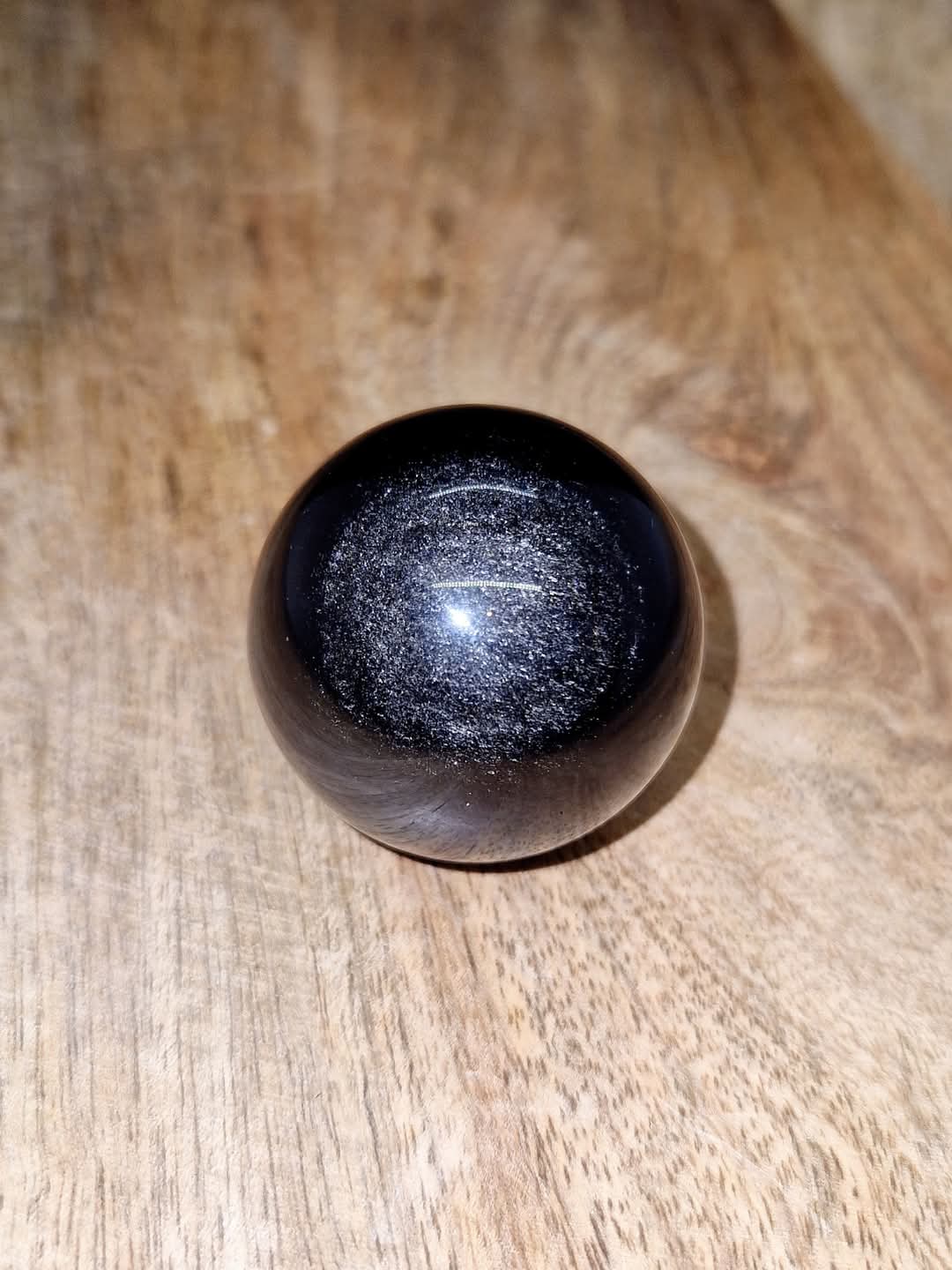 Sphère en Obsidienne argentée