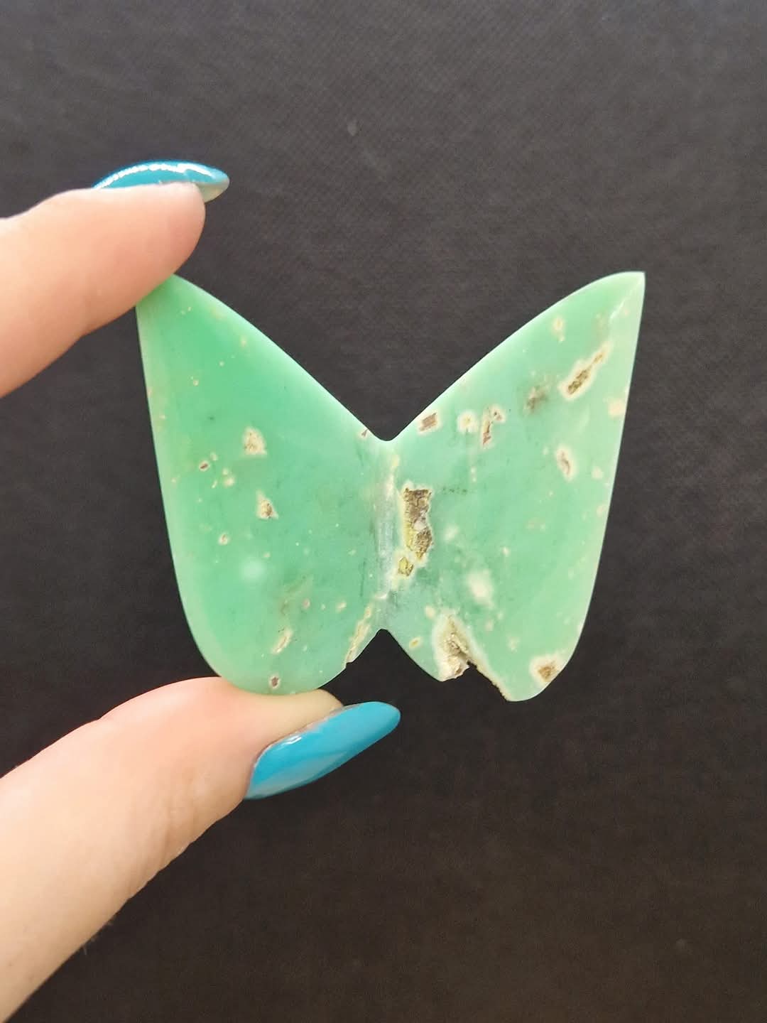 Papillon en Chrysoprase