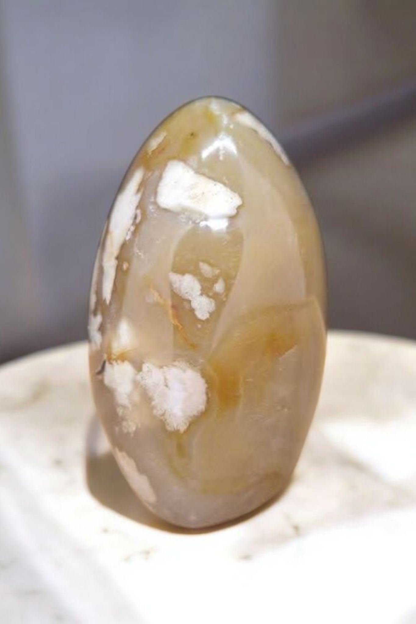 Forme libre Agate fleur de cerisier