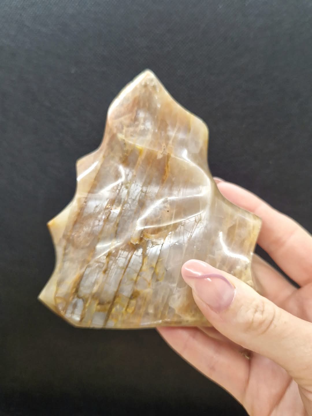 Flamme pierre de lune beige