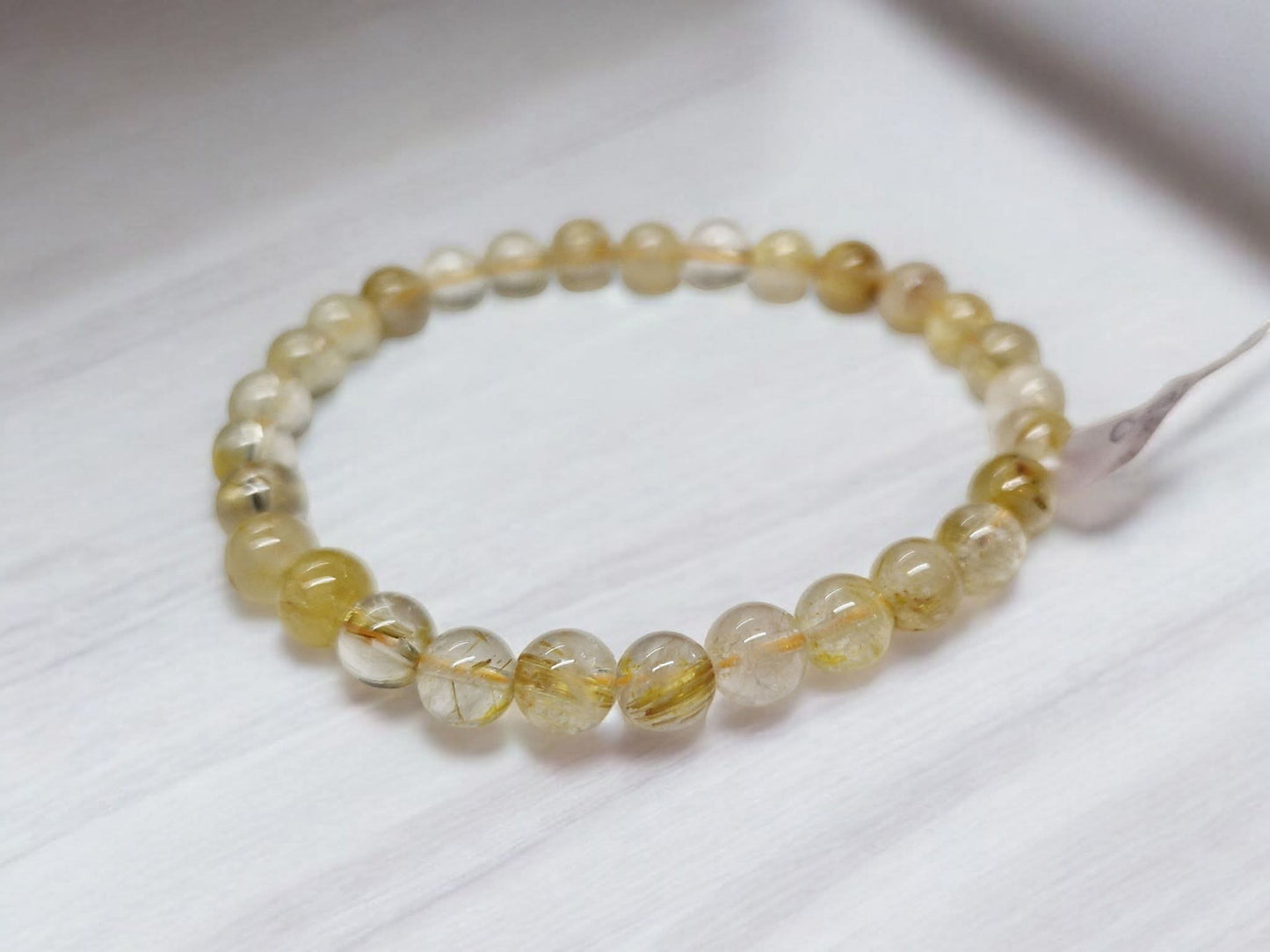 Bracelet Quartz rutile 6mm