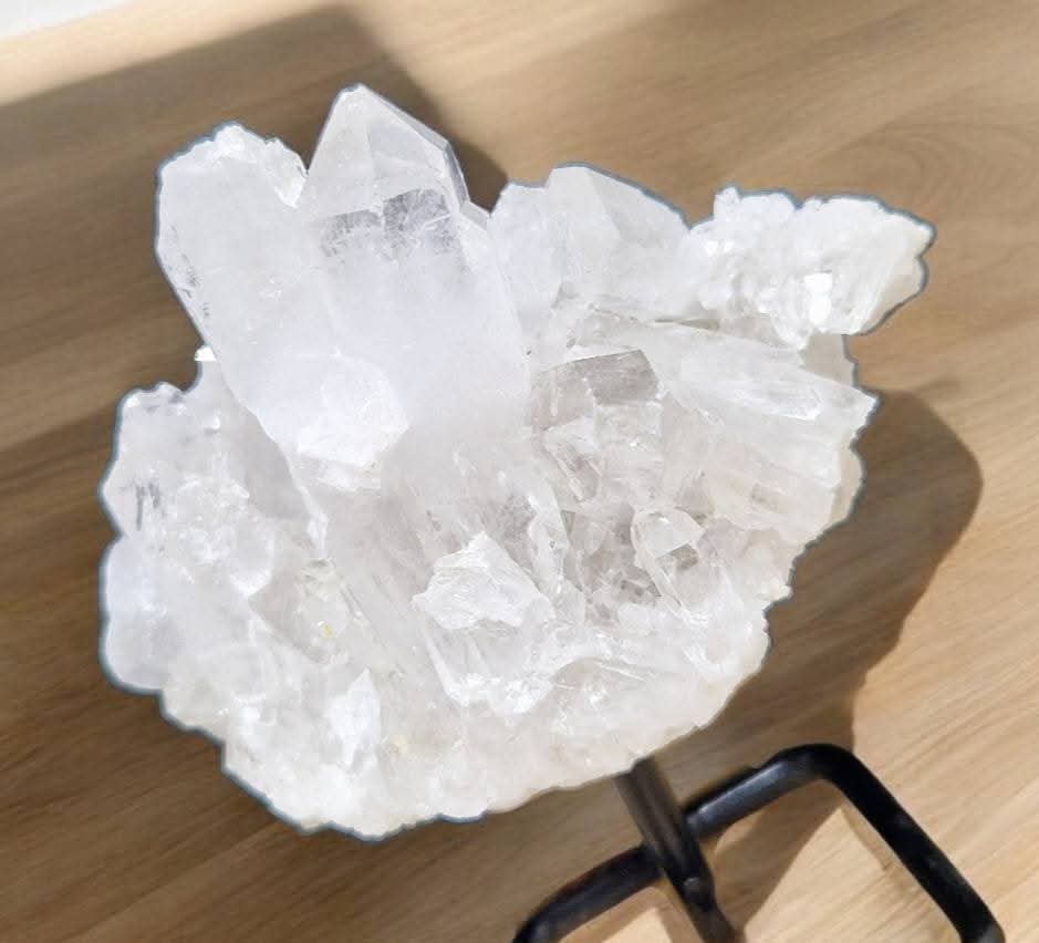 Druse de quartz sur socle