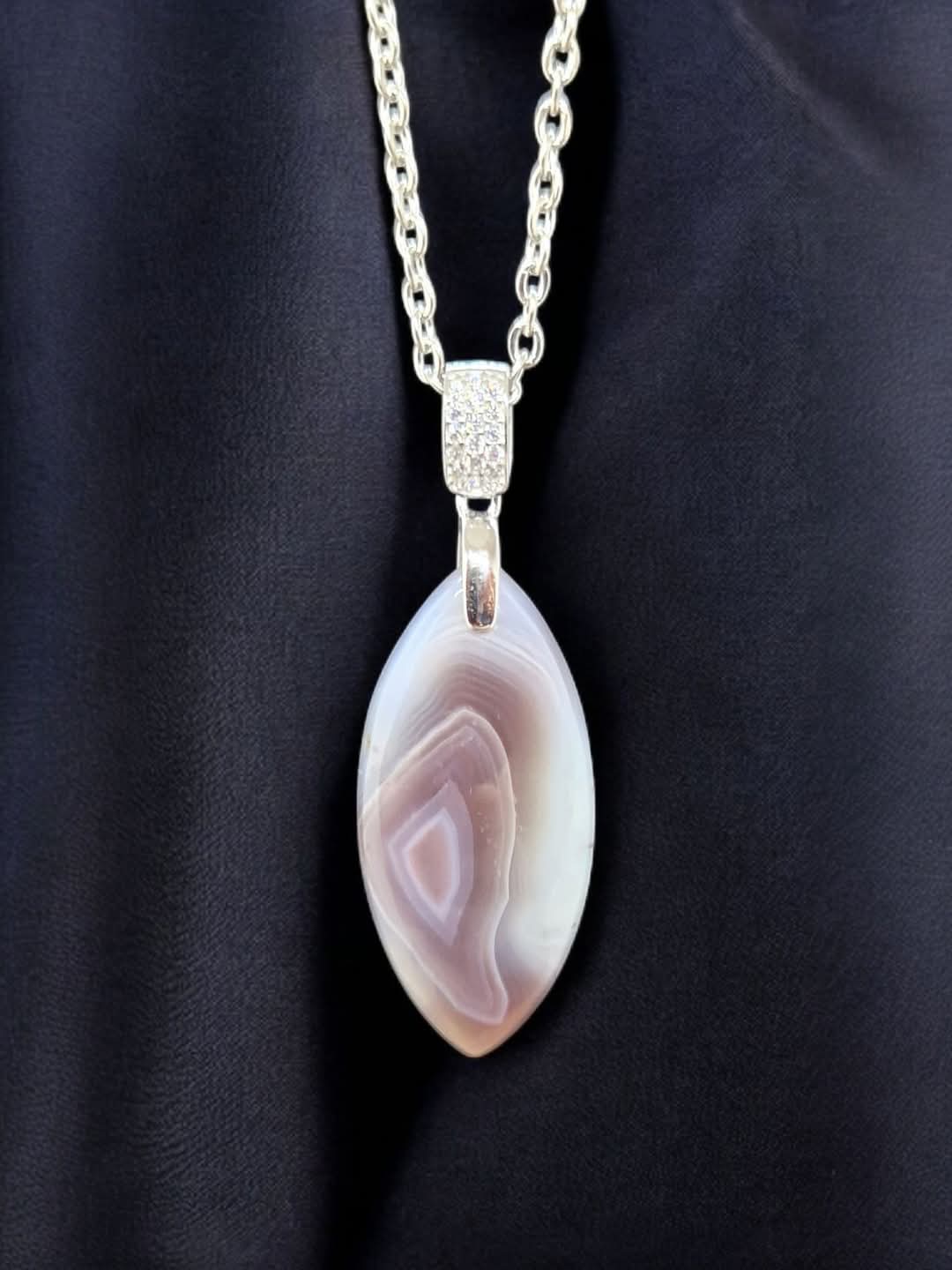 Pendentif Agate du Botswana