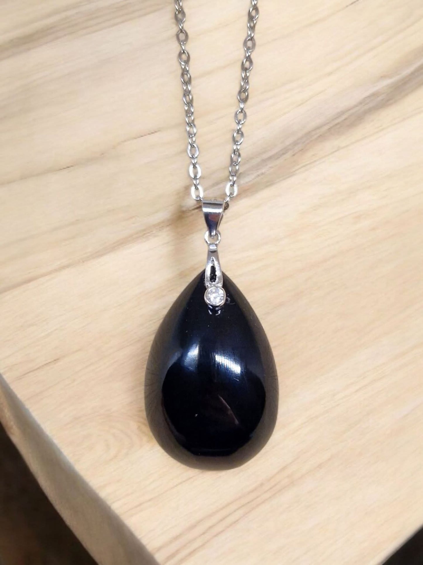 Pendentif Obsidienne noire