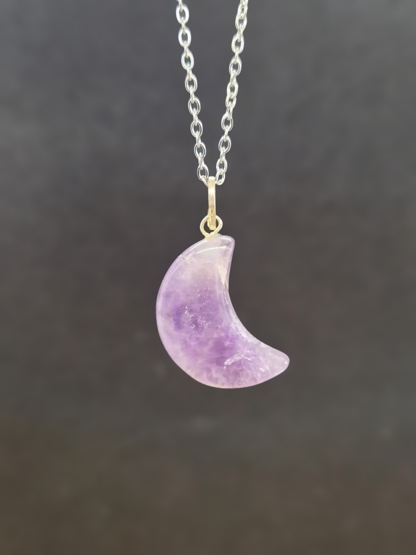 Pendentif Améthyste lune