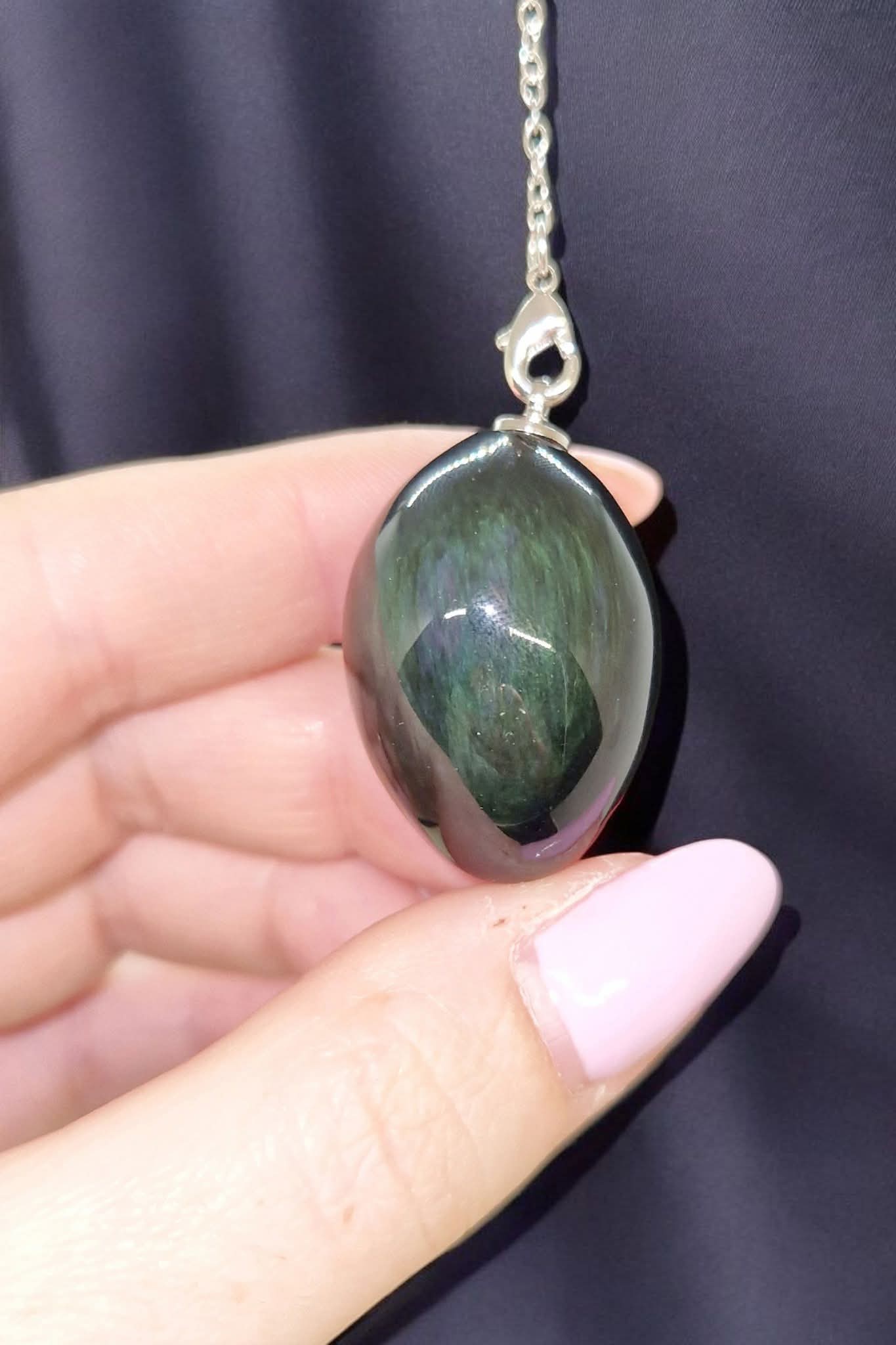 Pendule Obsidienne Manto Huichol