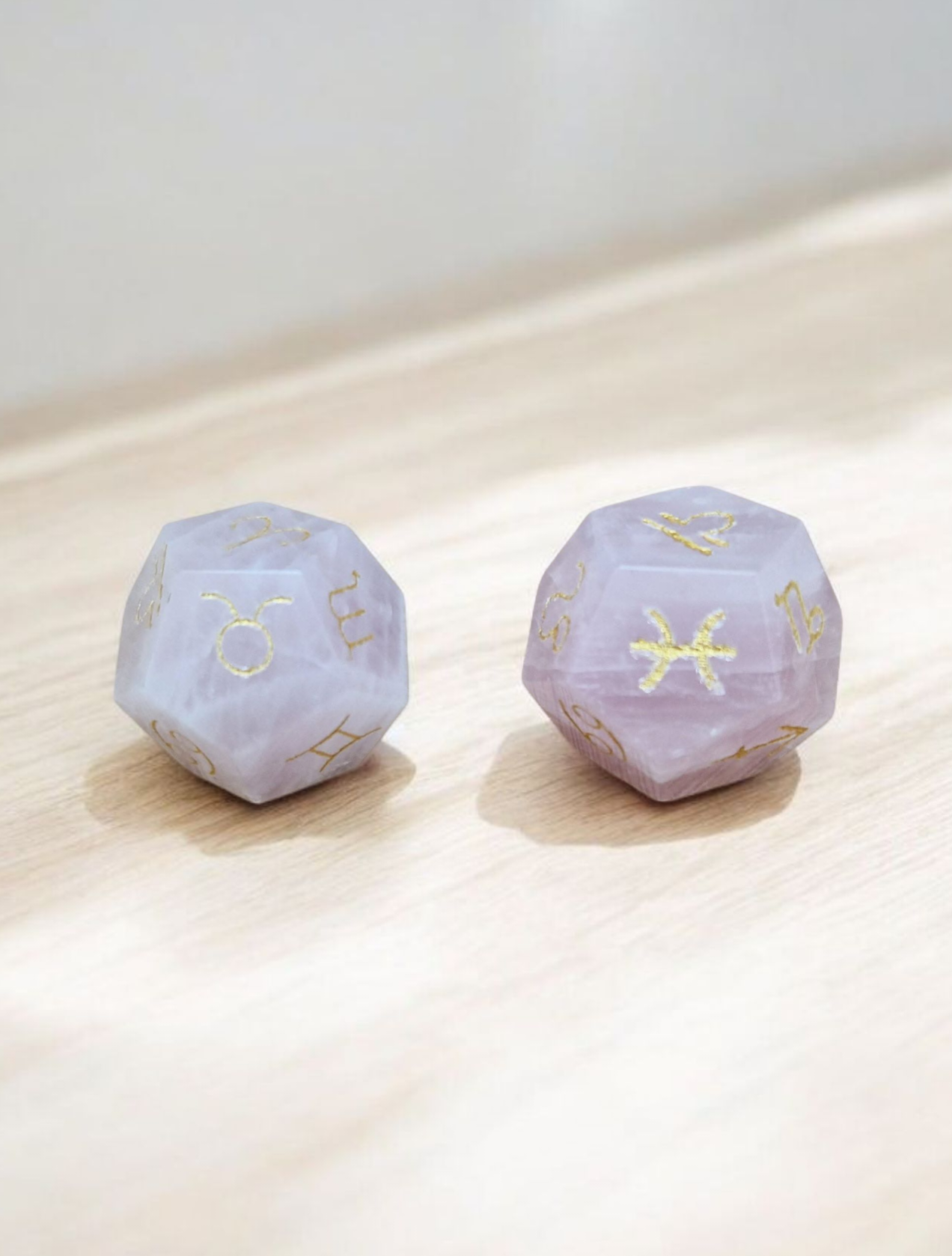 Dès astrologiques Quartz Rose