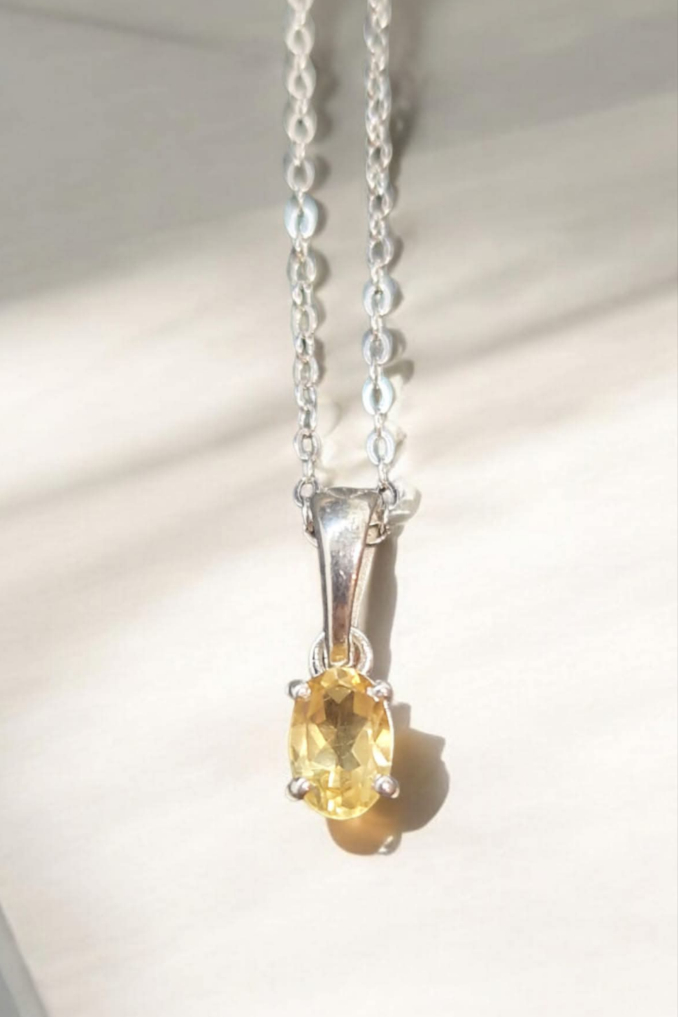 Pendentif Citrine Argent