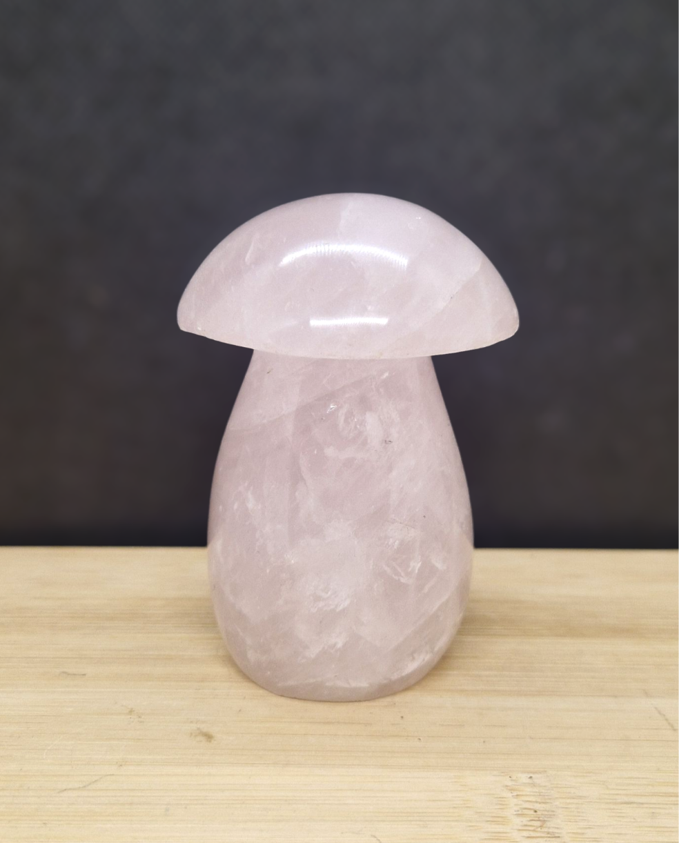 Champignon en Quartz Rose