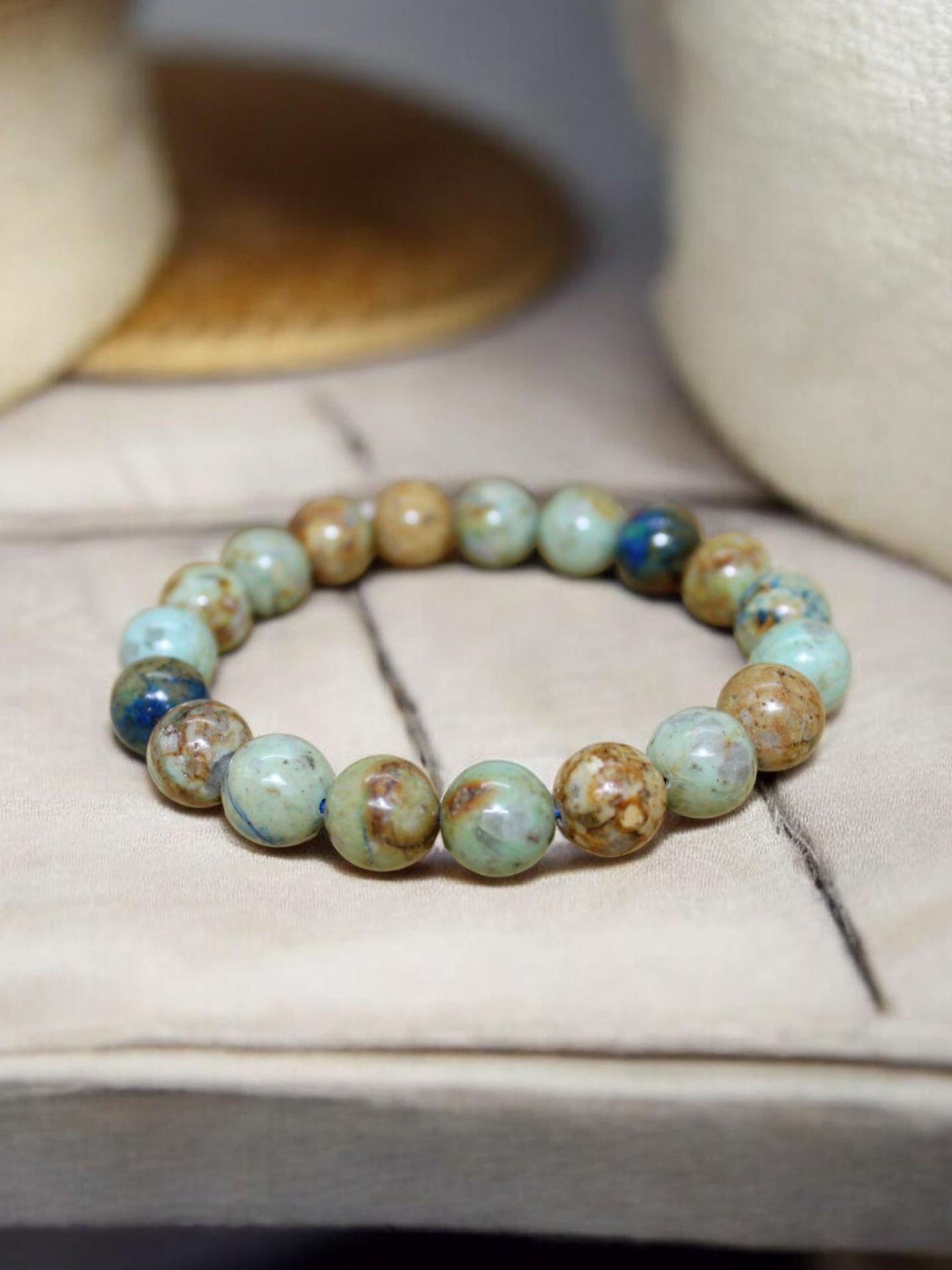 Bracelet Azurite Malachite 10mm