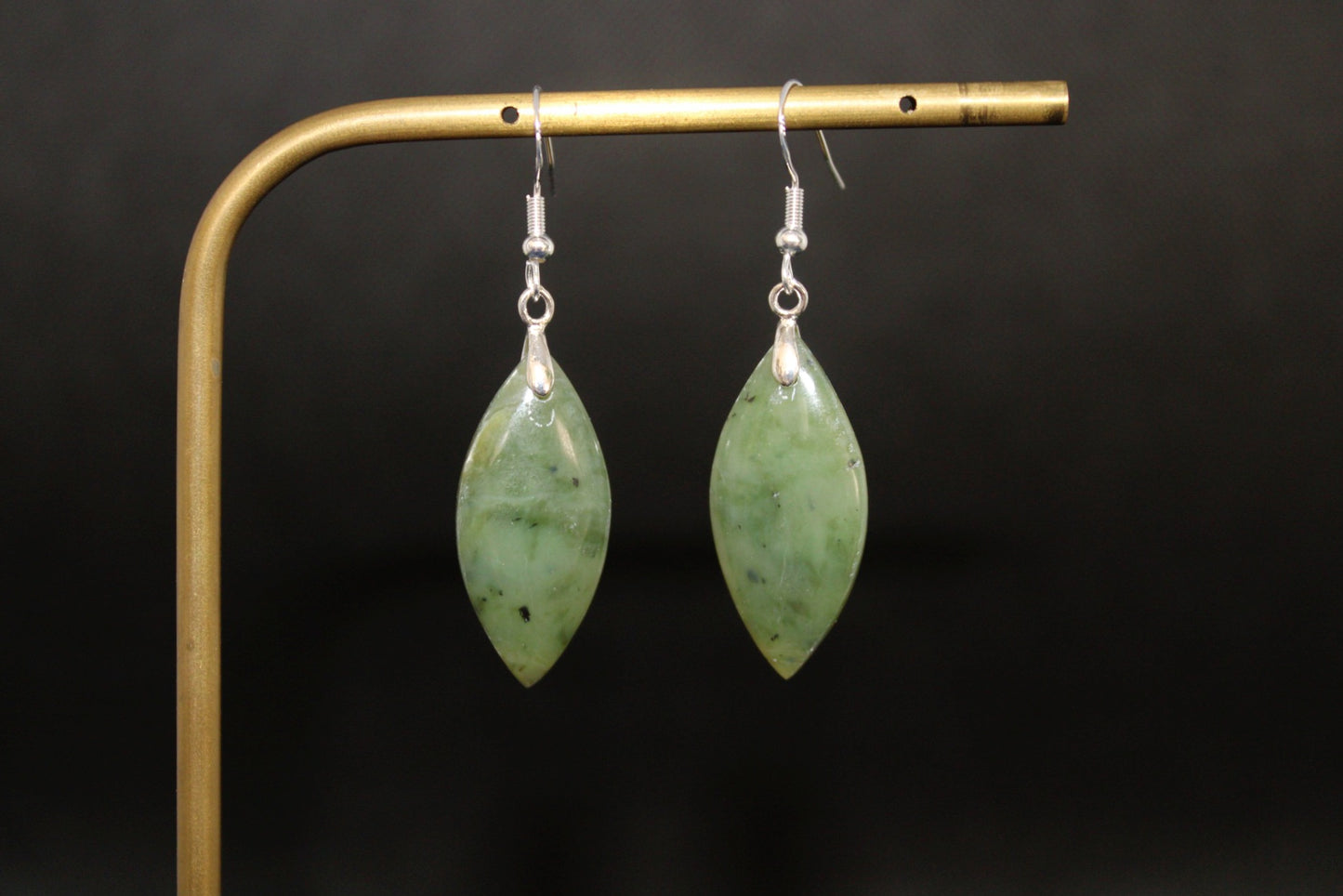Boucles d'oreilles Jade nephrite
